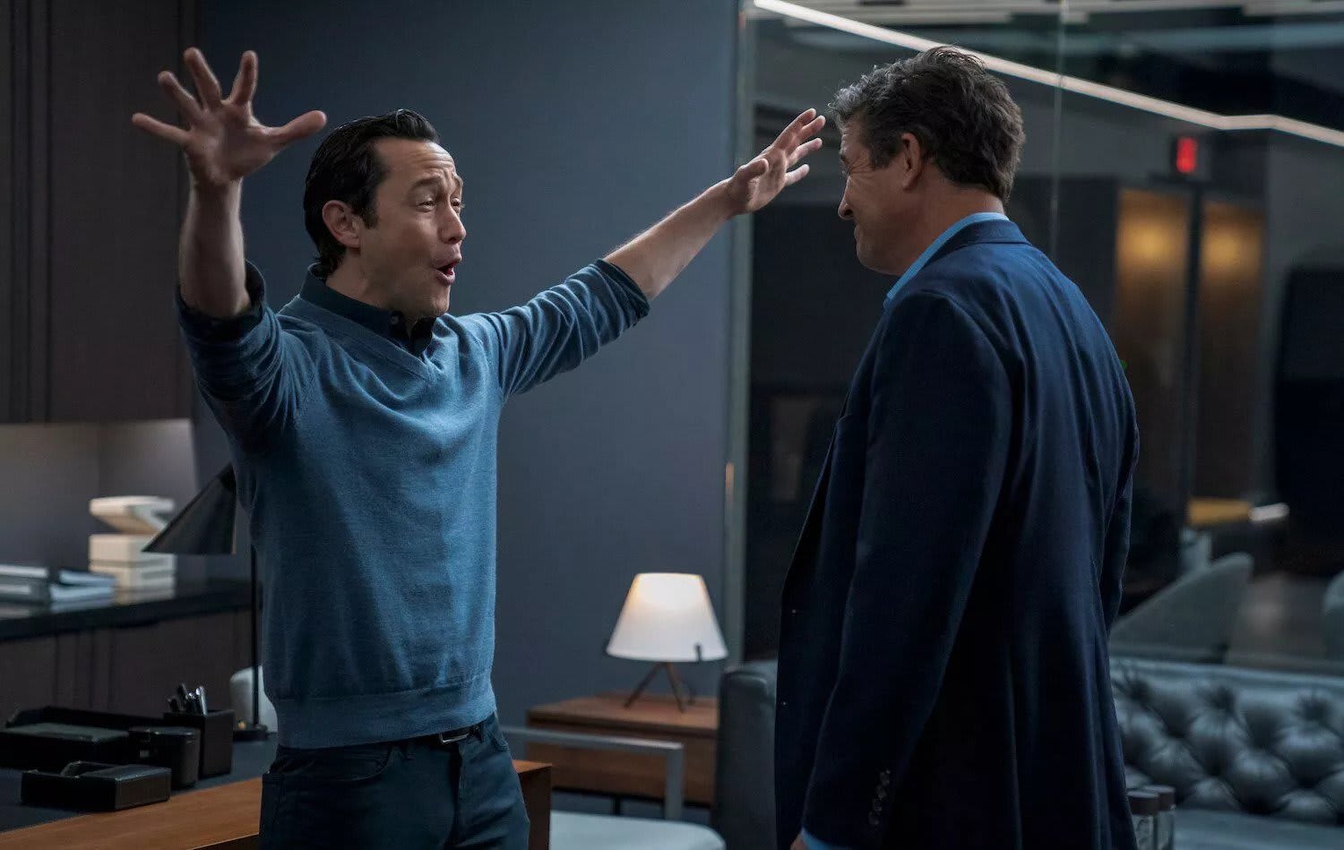 Joseph Gordon-Levitt og Kyle Chandler tjener penger sammen som Travis Kalanick og Bill Gurley. 