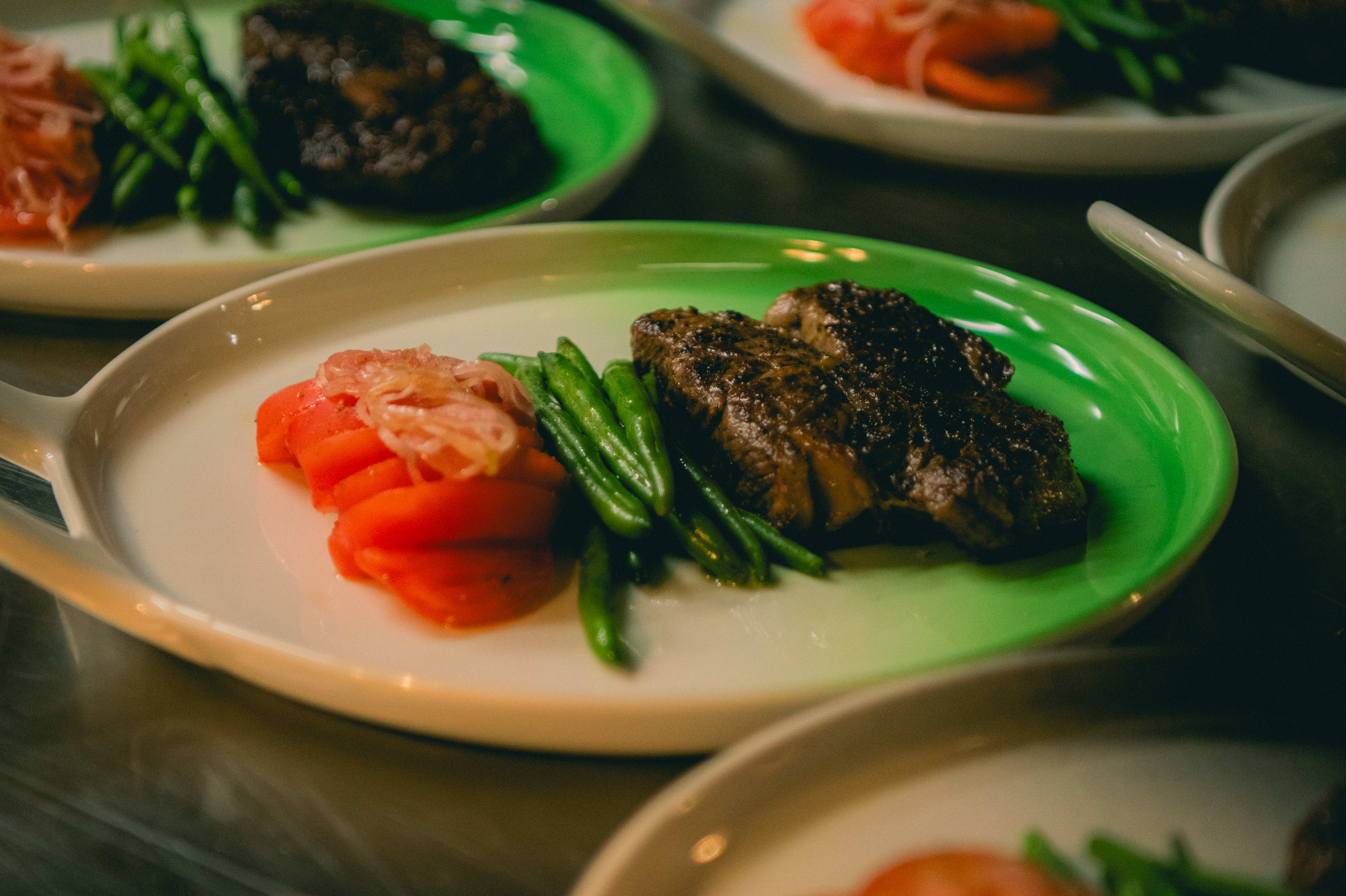 Entrecôten er kveldens høydepunkt.