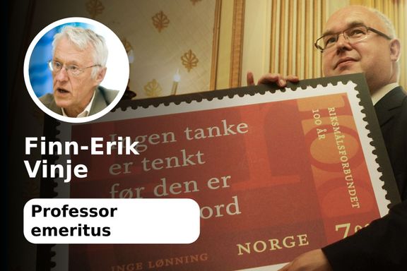 Nå kan det bli bråk: Riksmålsforbundets formann vil omdøpe bokmål til  «norsk» 