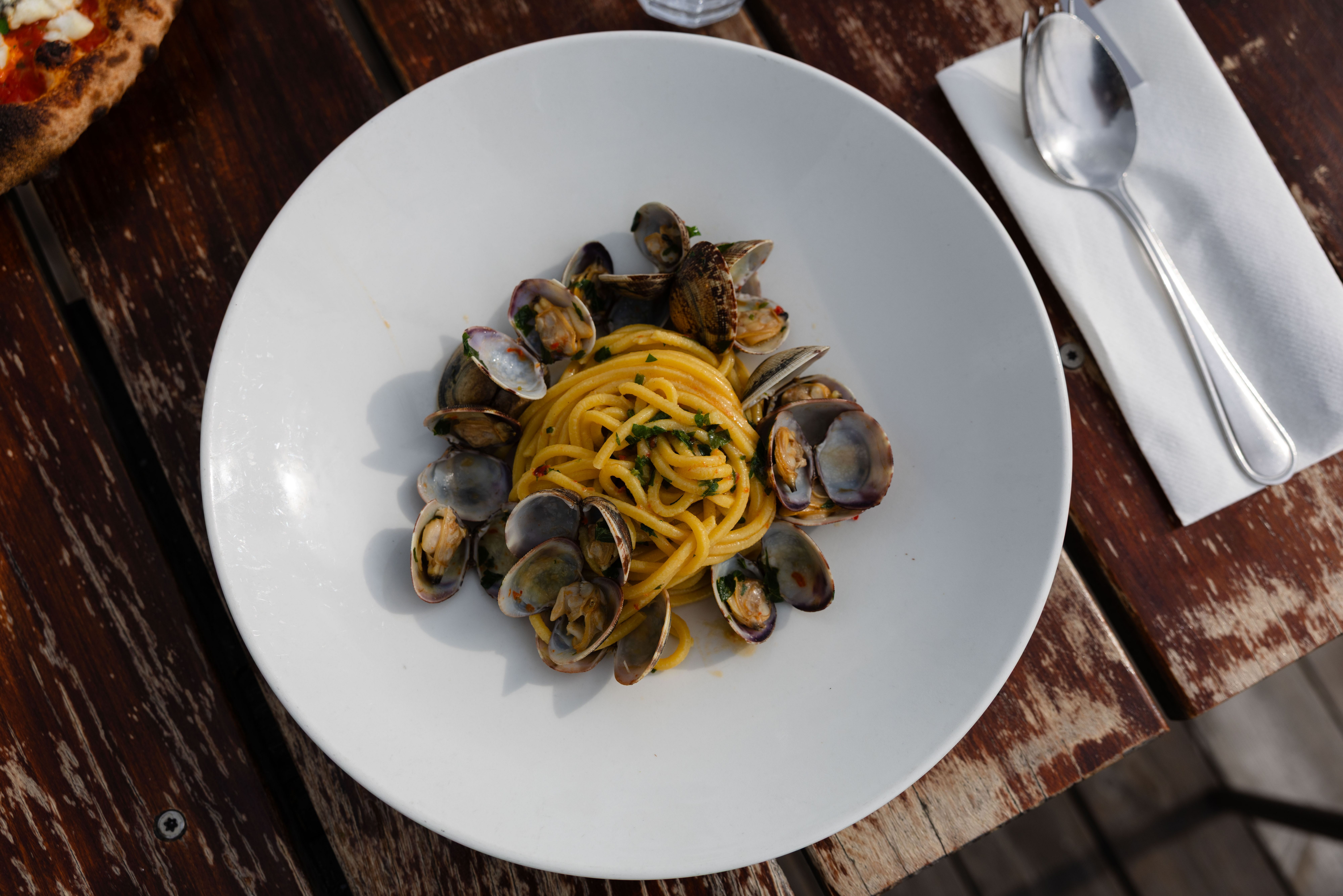 Flott tilberedt spagetti vongole.