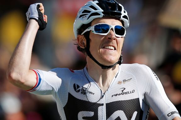  Høydramatisk i Tour de France: Geraint Thomas rykket fra og overtok den gule trøyen 