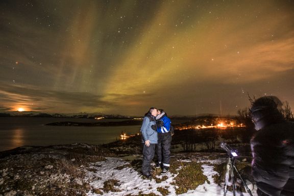 Brudeparet dro for å jakte på nordlyset i Norge – de ble ikke skuffet