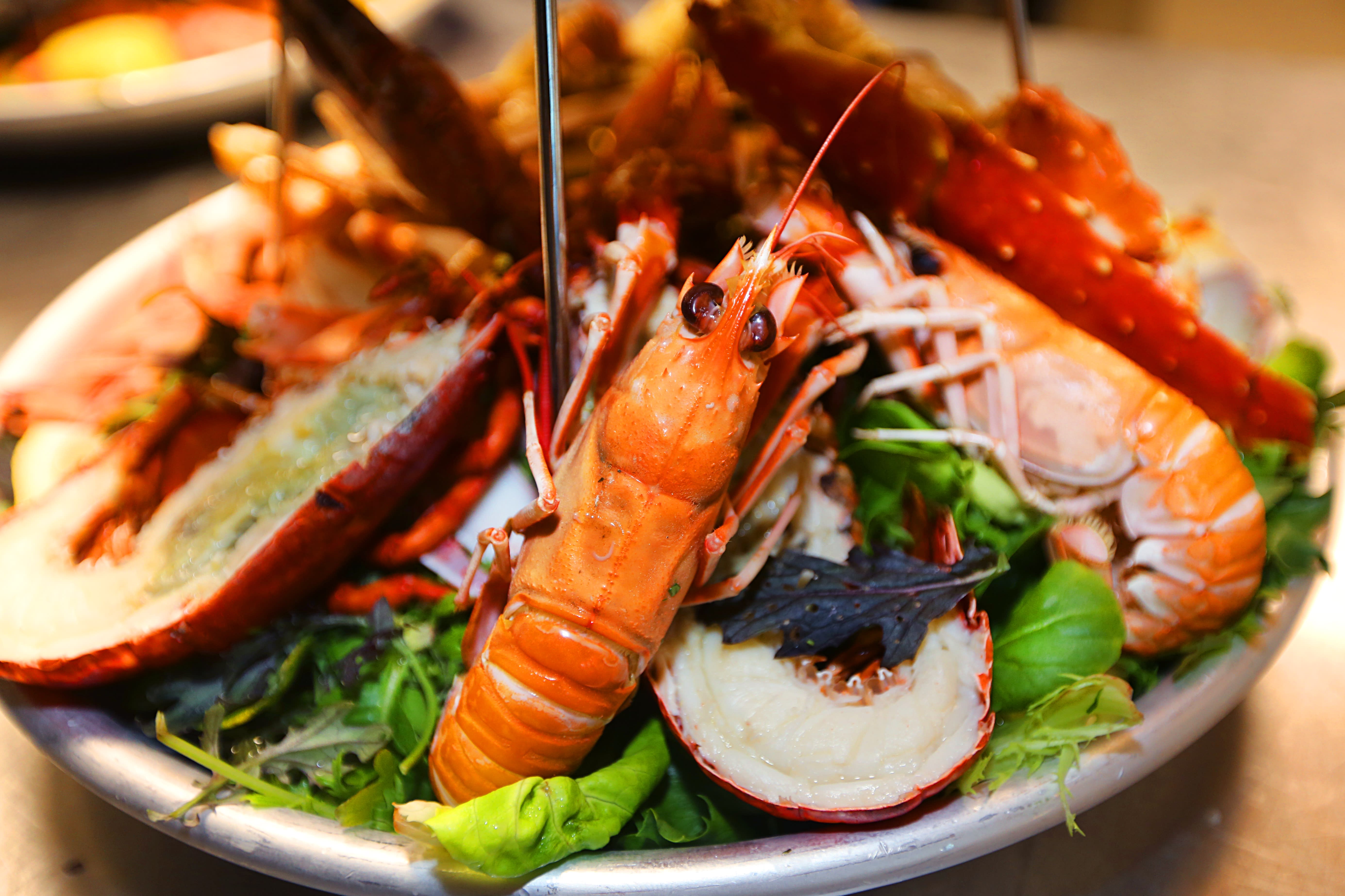 Mye god sjømat hos Lofoten. 