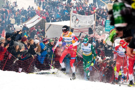 37.000 på Holmenkollen skifestival i fjor. Til helgen kan folkefesten bli avlyst.