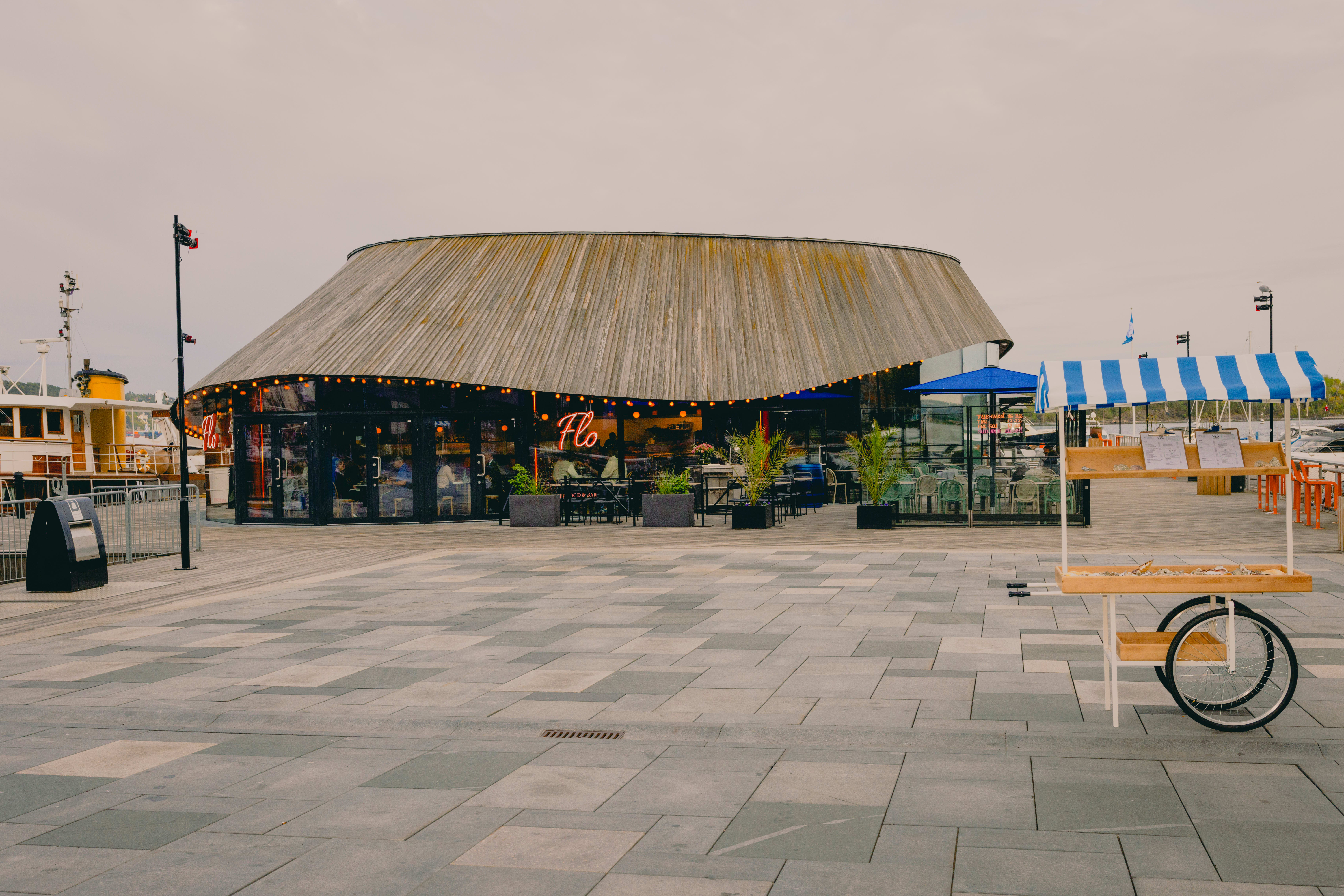 Godt synlig på Aker brygge. 