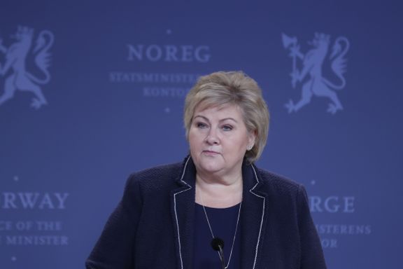 Statsminister Erna Solberg: «Ikke sitt alene. Ta vare på hverandre.»