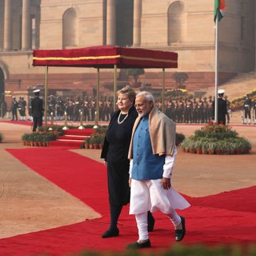  Erna Solberg møter Indias president