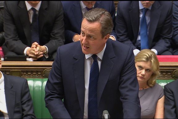 Cameron til Labour-lederen: «For guds skyld mann, gå av!»