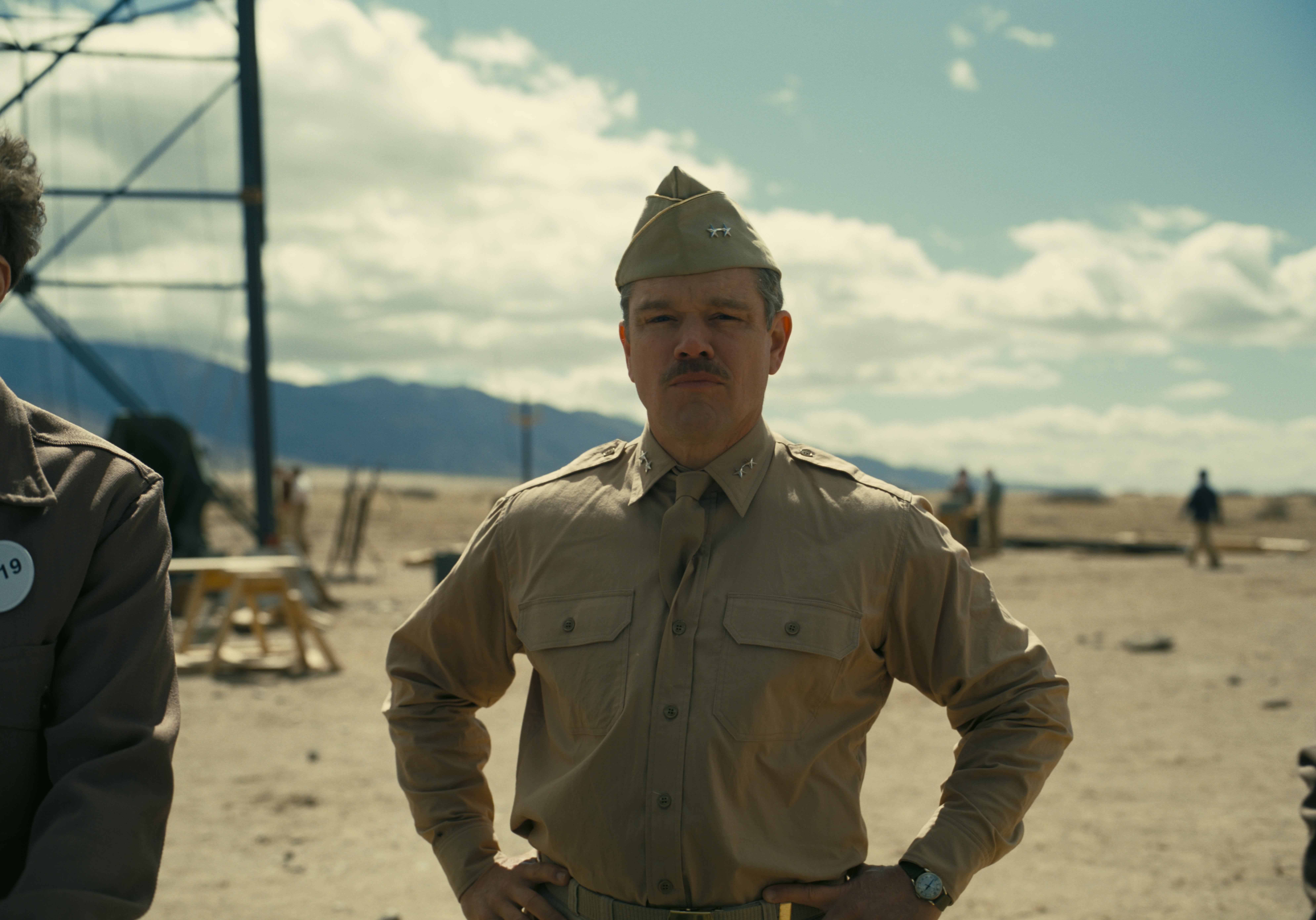 General Leslie Groves Jr. (Matt Damon) lot Oppenheimer lede The Manhattan Project.