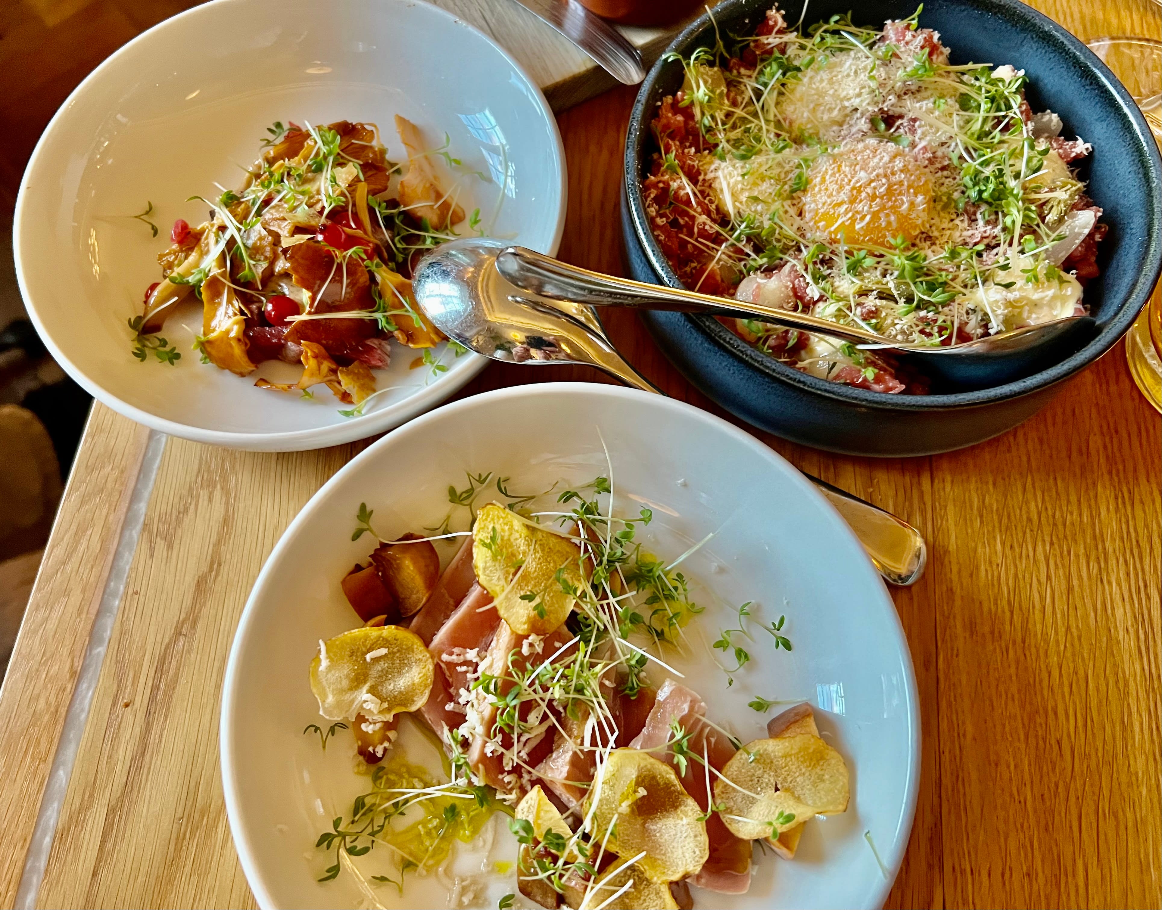 Flott start på måltidet. 