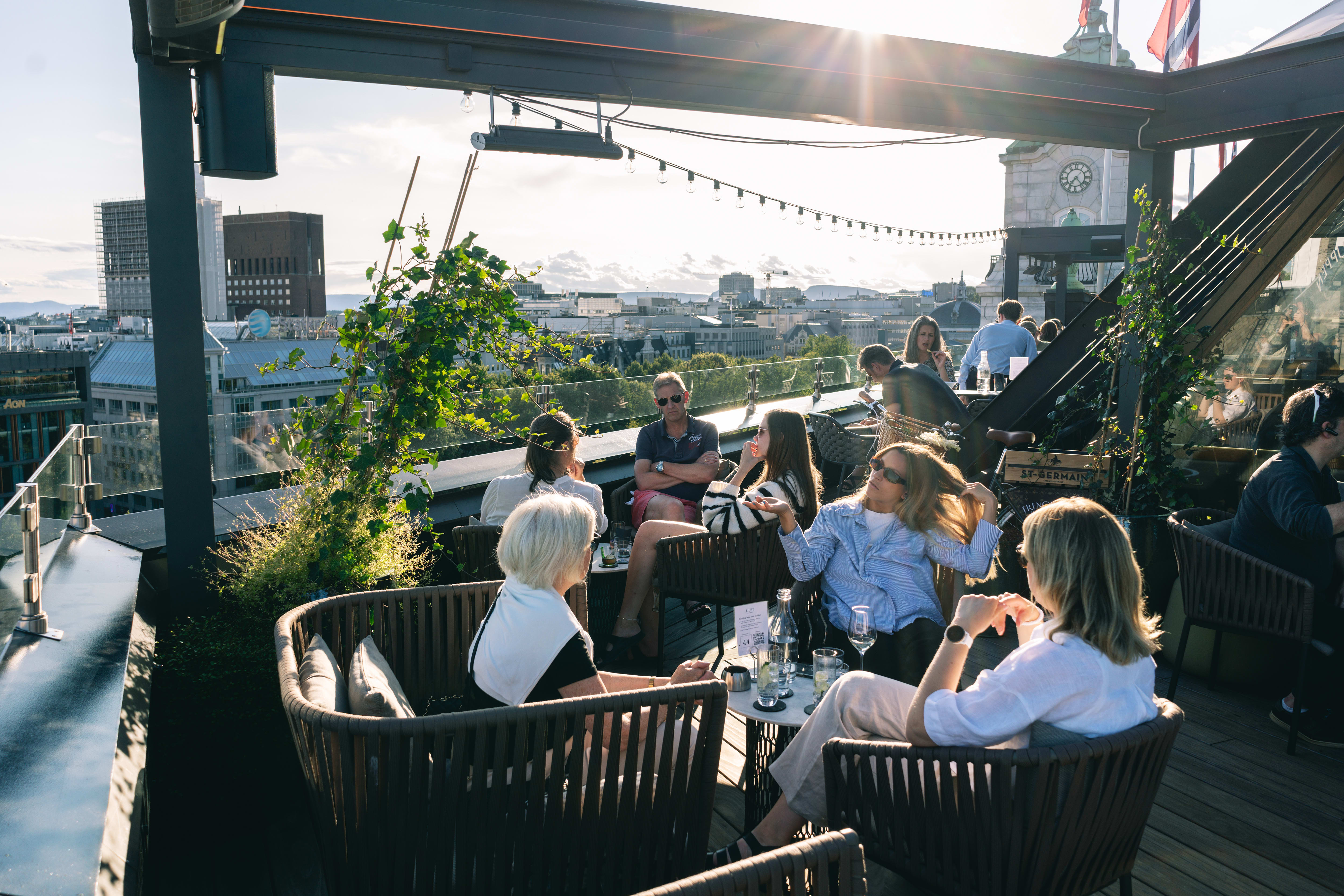 Takterrassen på Grand Hotel.