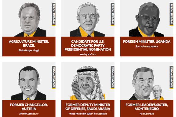  114 verdensledere, politikere og deres slektninger og forbindelser. Slik er de knyttet til skatteparadiser. 