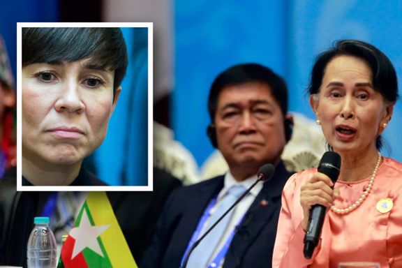  Søreide nøler med å kritisere Aung San Suu Kyi 