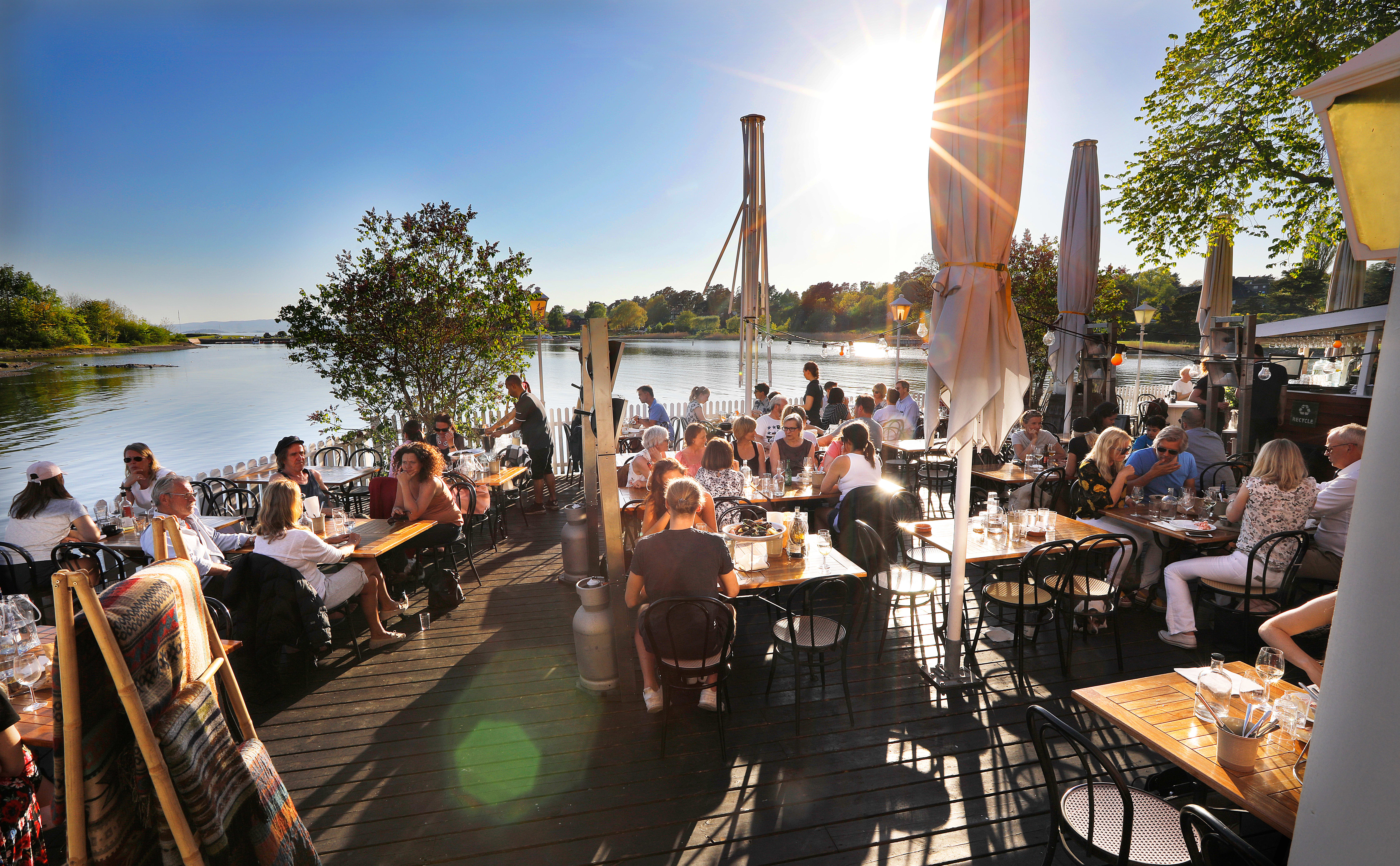 Fine restauranter i vannkanten