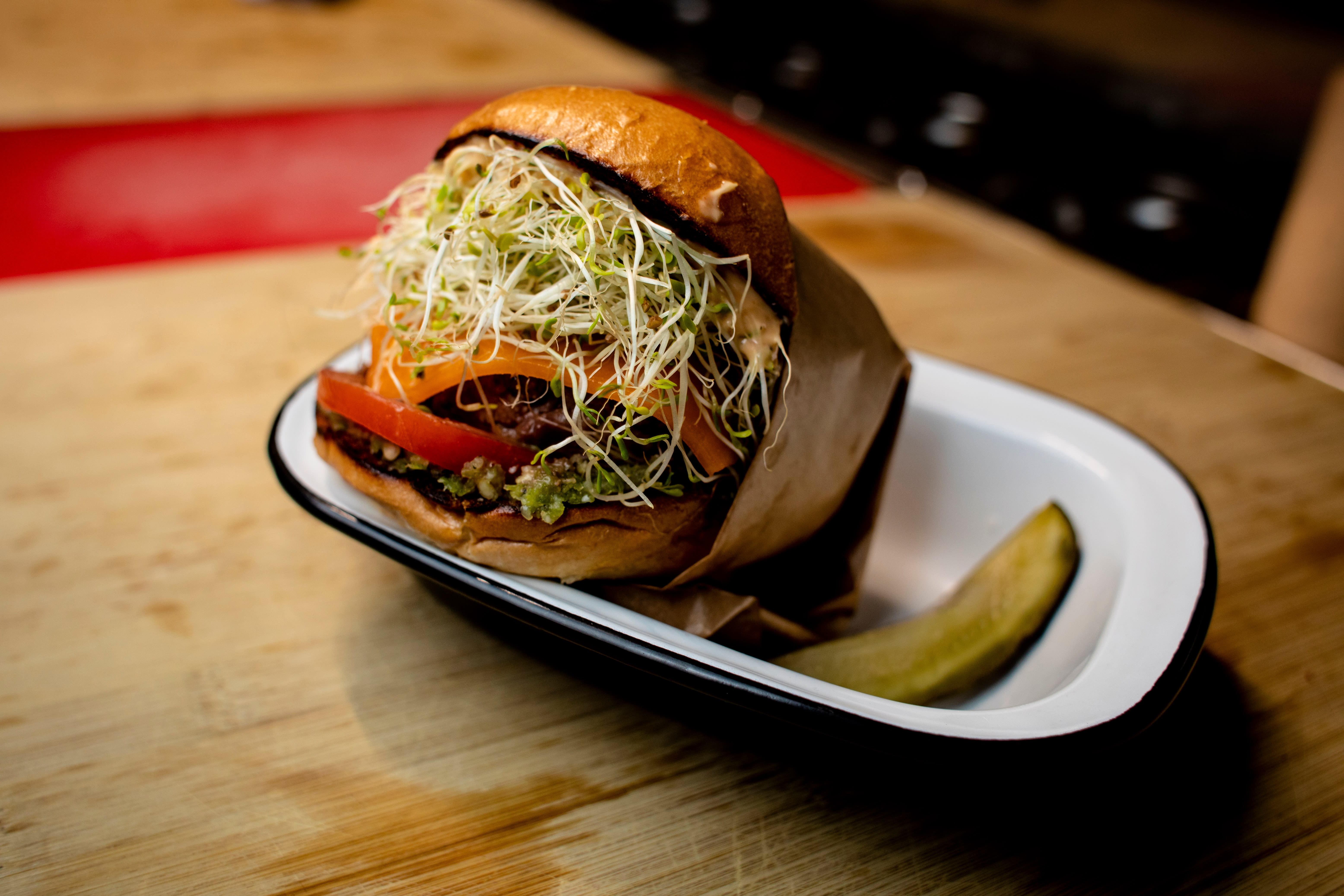 Hot Green Monster Burger.