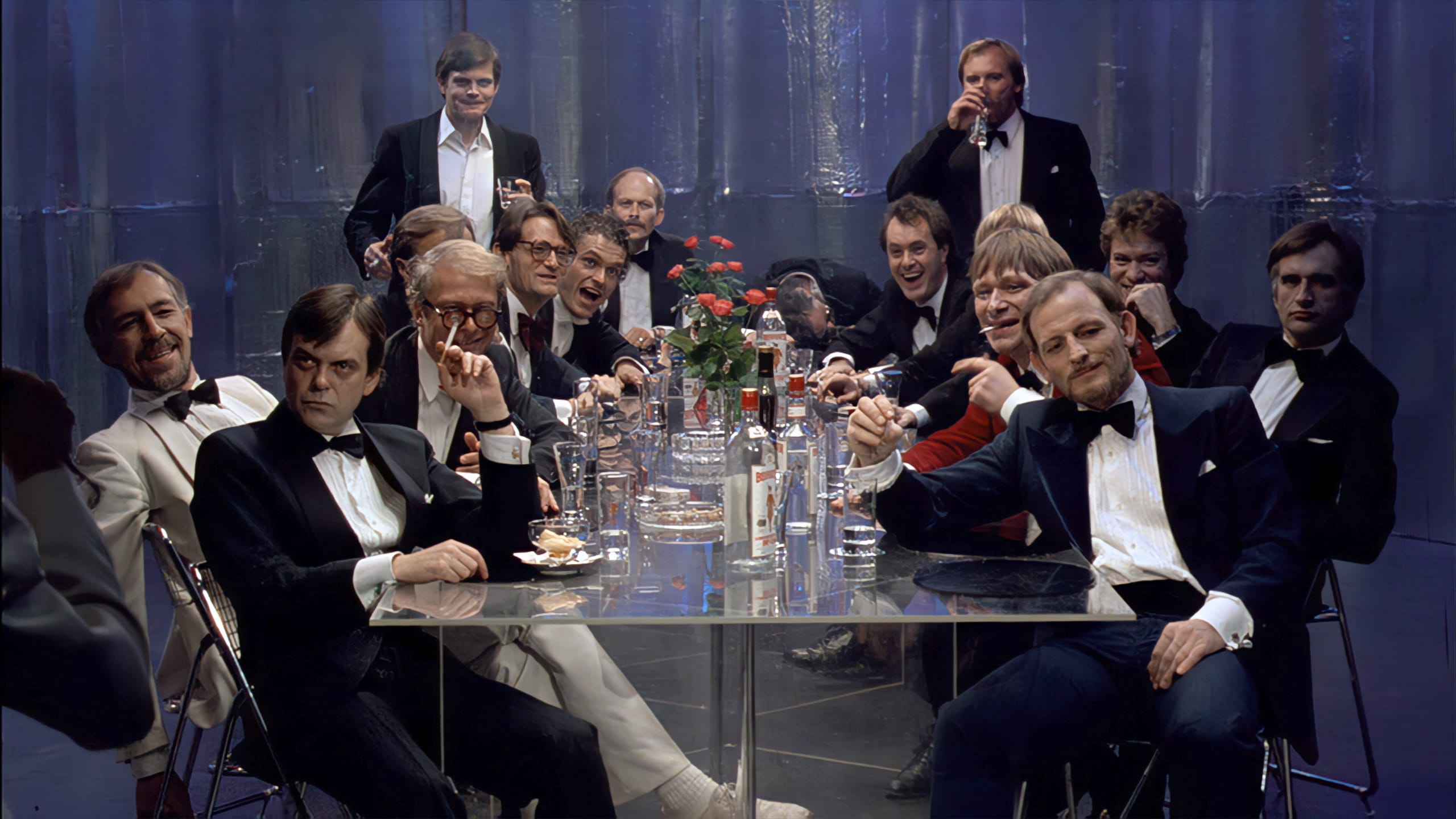 Bilde fra Wam & Vennerød-filmen «Adjø solidaritet» (1985). 