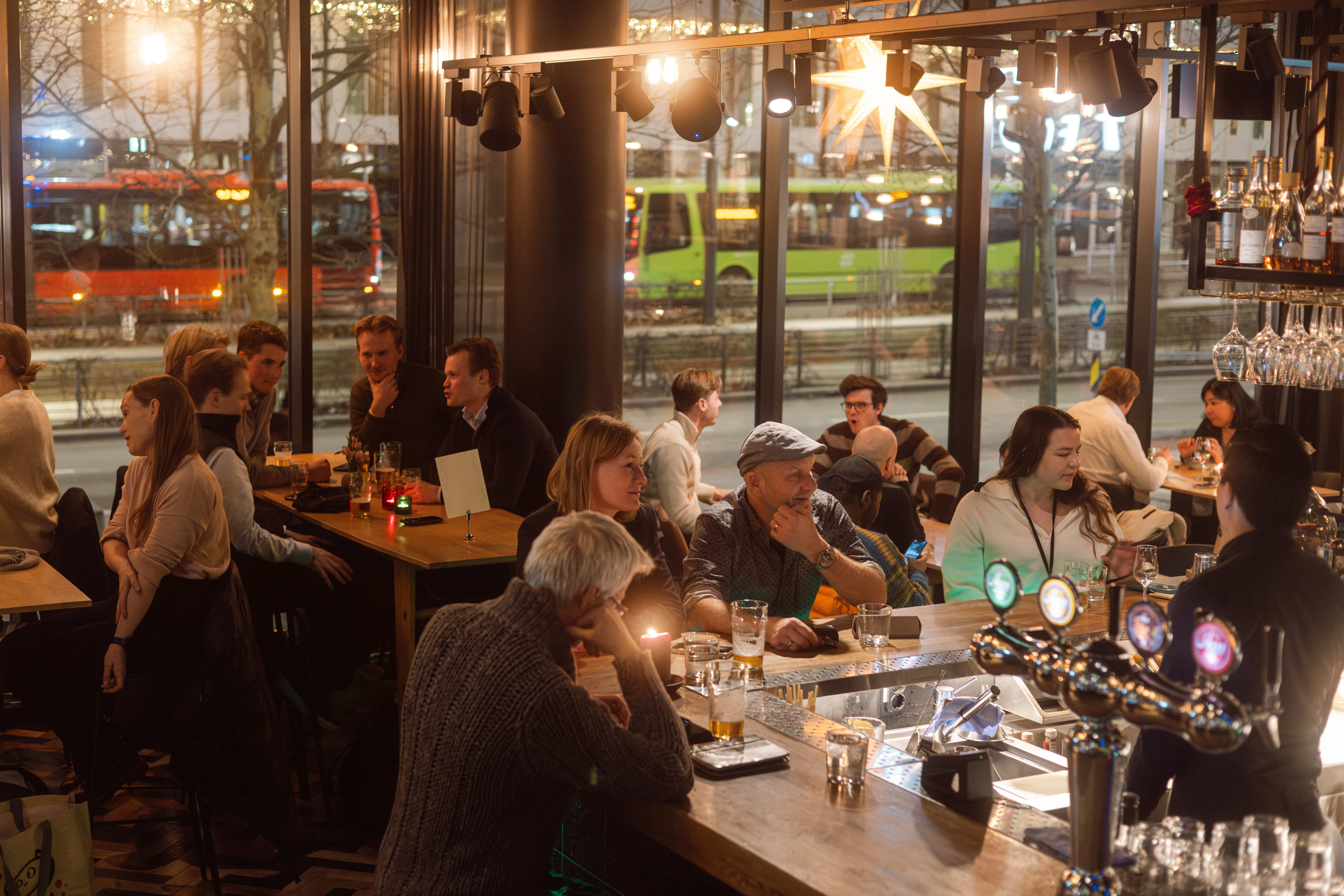 Uformelt og hyggelig spisested.