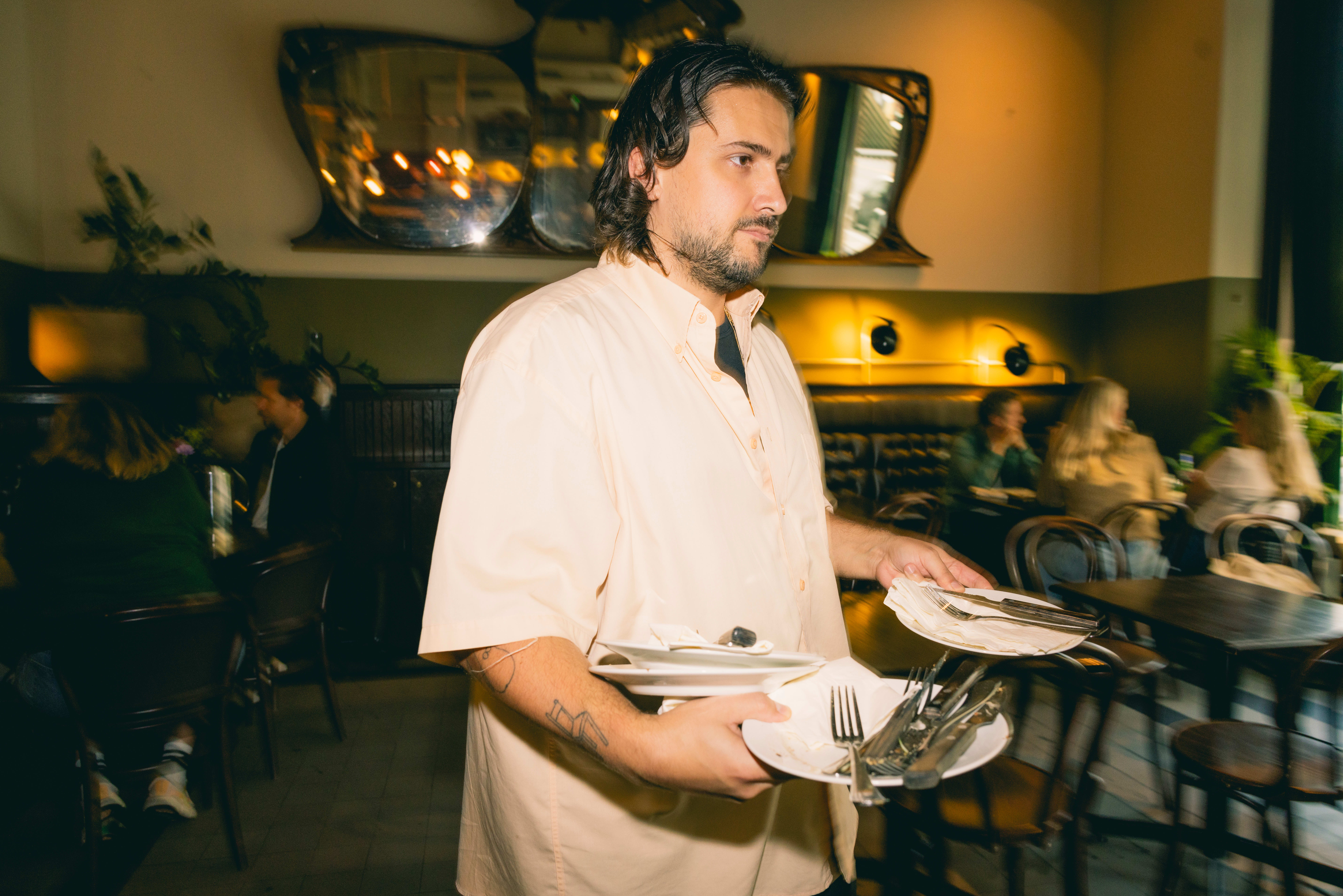 Christoffer Timoteo, manager of Tranen restaurant in Alexander Kielan Square.