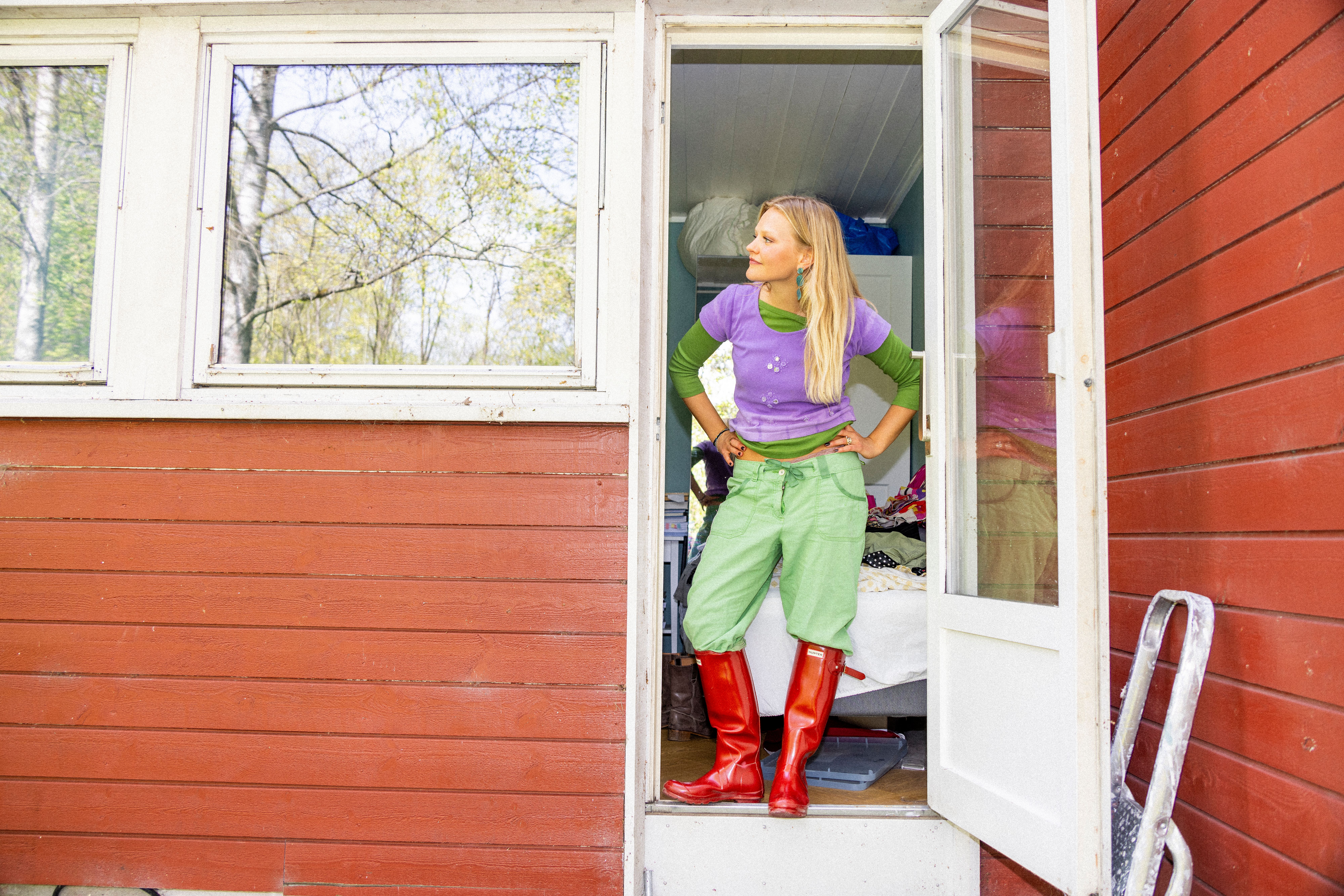 Ida Leonthin elsker fargekomboen grønn og lilla.