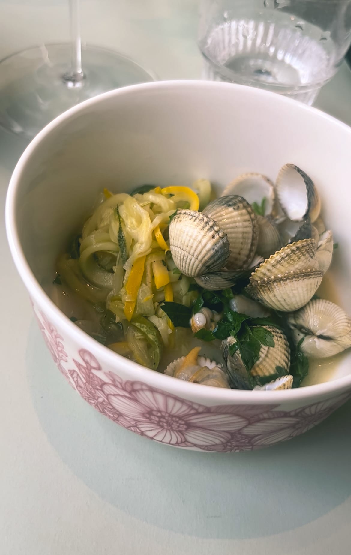 Squash og hjerteskjell. 