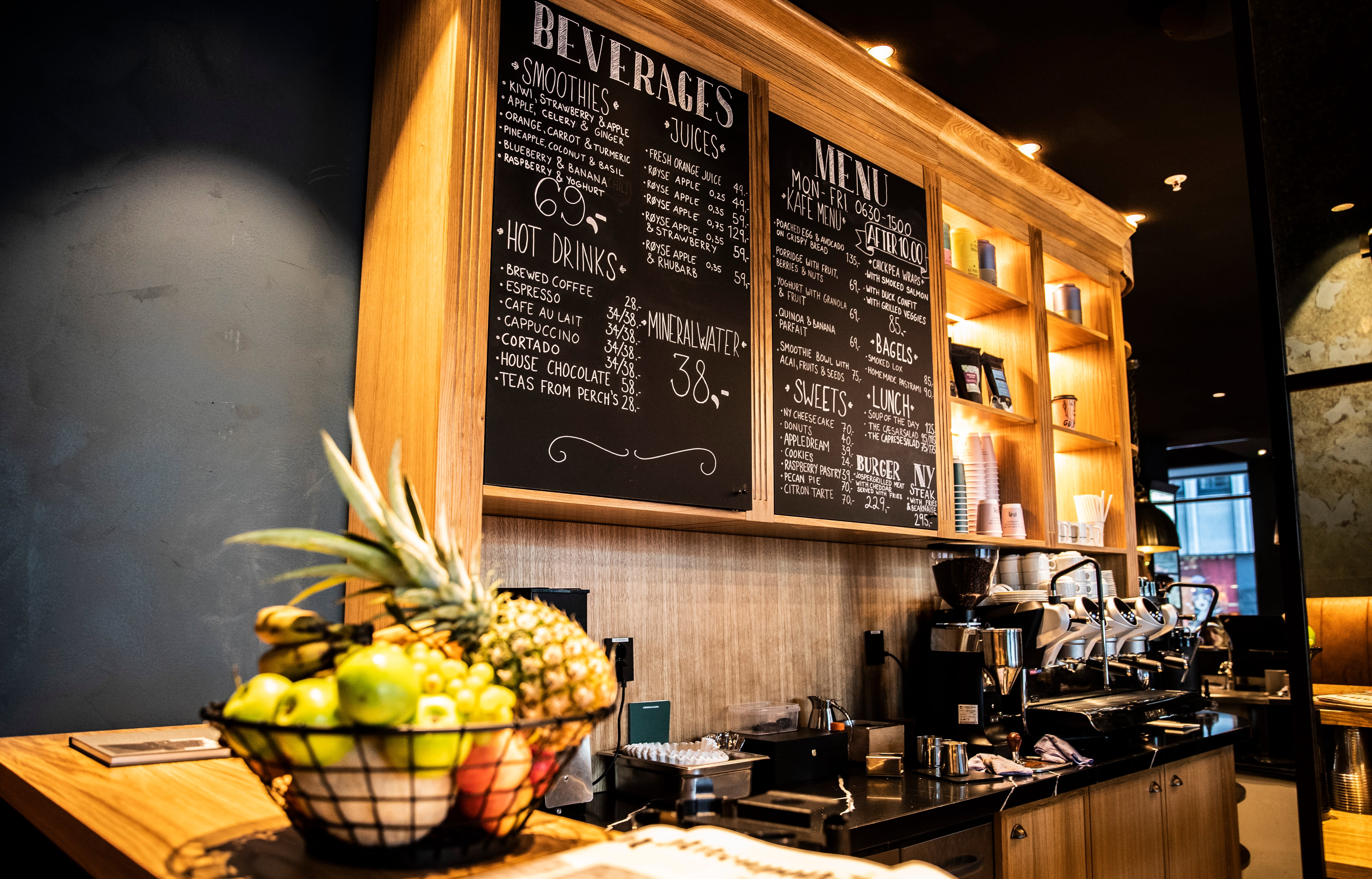 Atlas Brasserie har en meny med mye forskjellig å by på. 