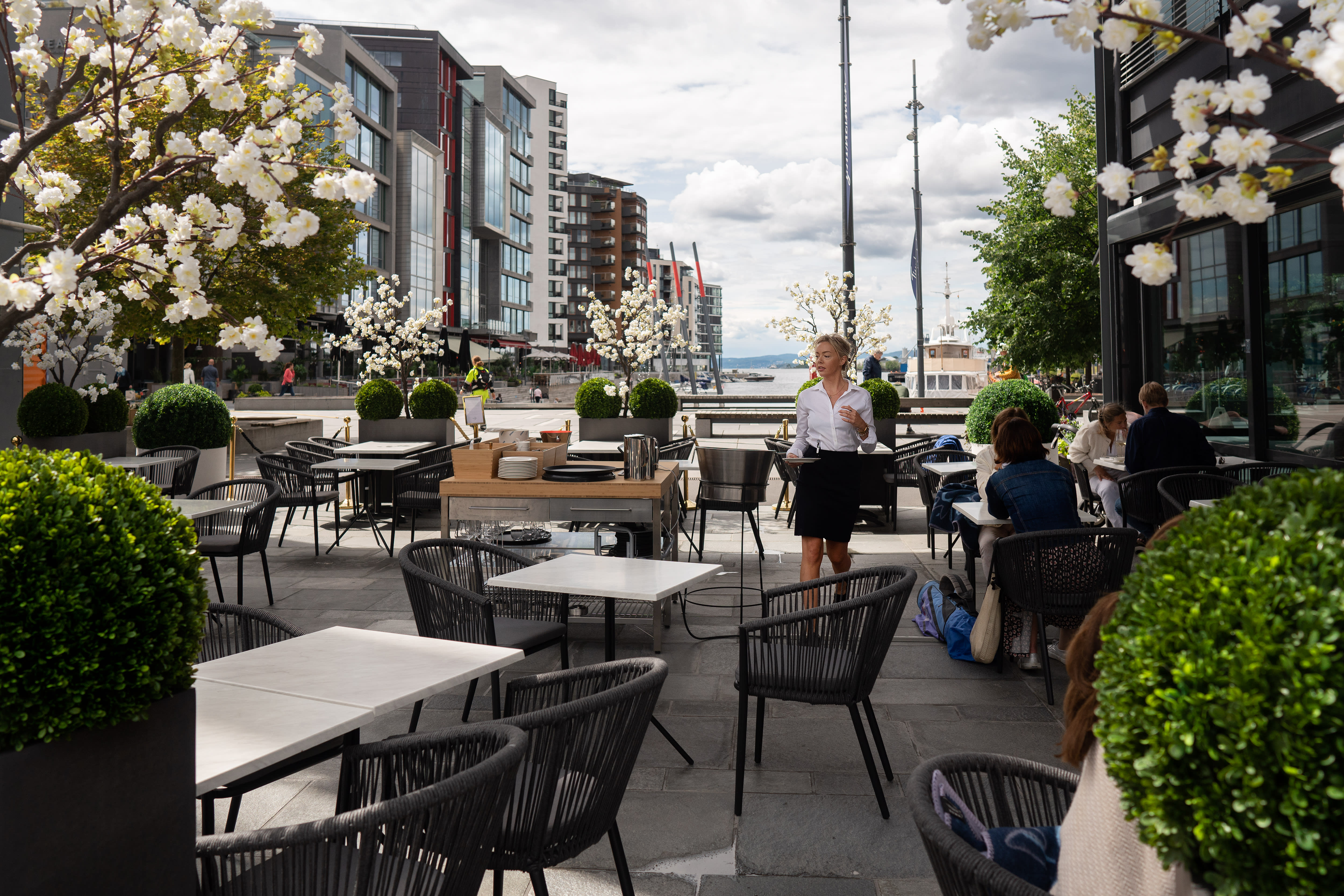 Fine restauranter i vannkanten