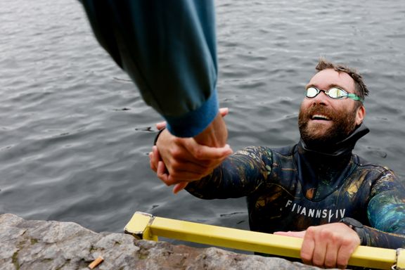 Her blir han den første til å svømme Oslo–Bergen