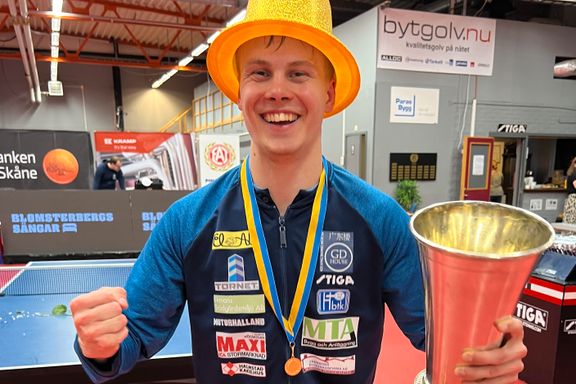 Oslo-gutt ble svensk bordtennis-mester – sikter mot verdenstoppen