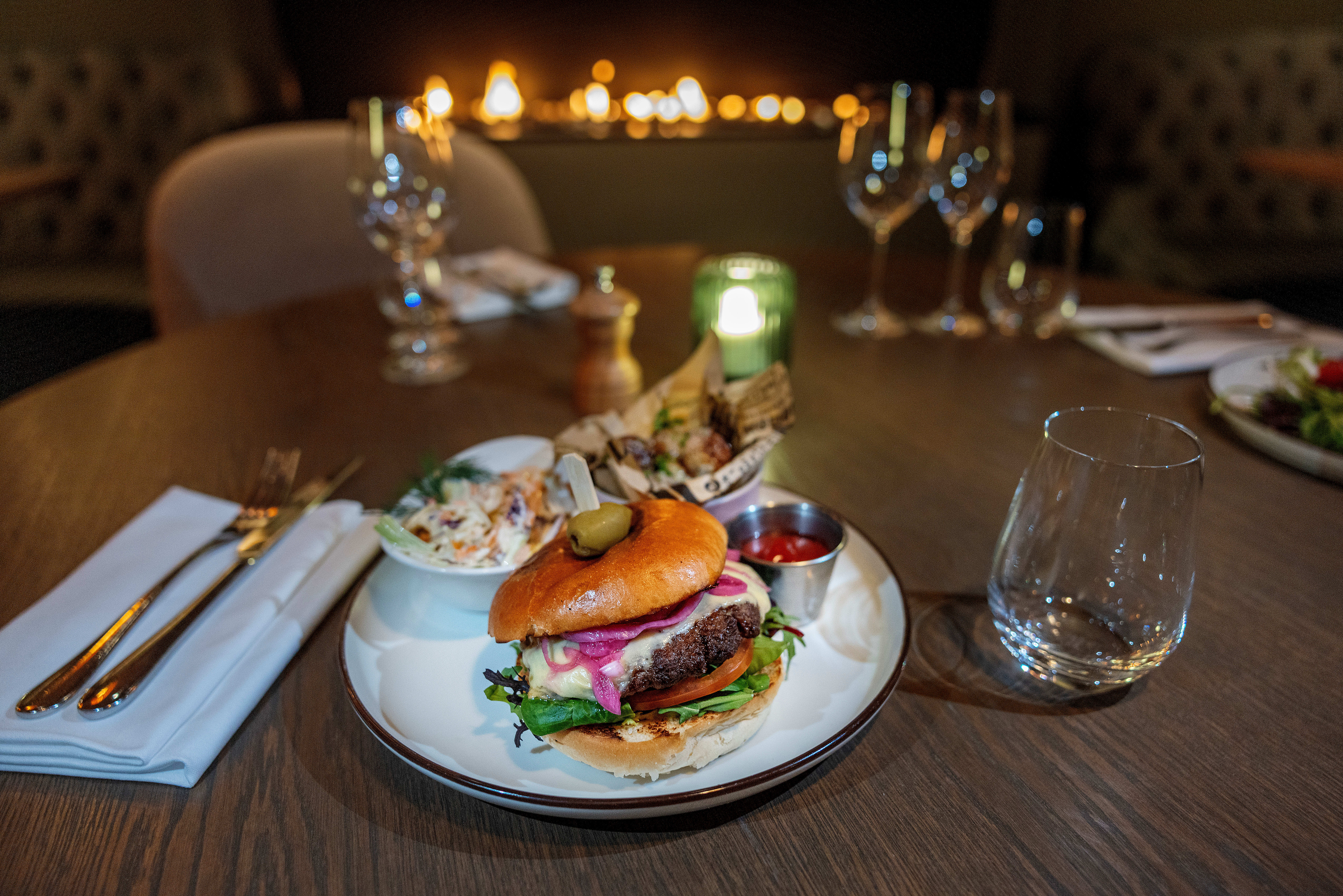 Vi er skuffet over burgeren. 