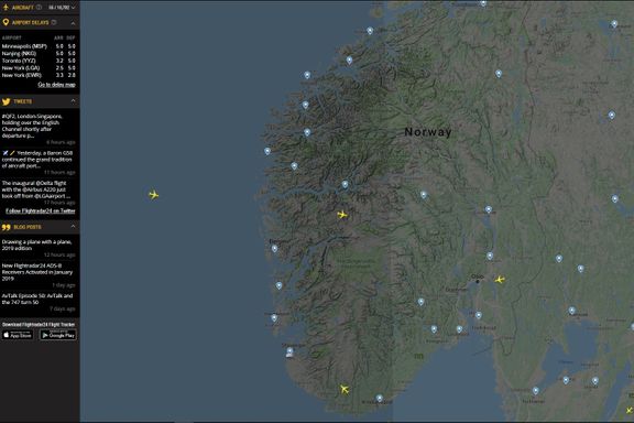 Flytrafikken til og fra Norge stanset på grunn av datafeil. Må regne med forsinkelser.