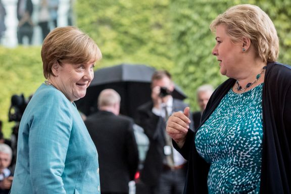  Slik har Merkel og Solberg gradvis fått et fortrolig forhold