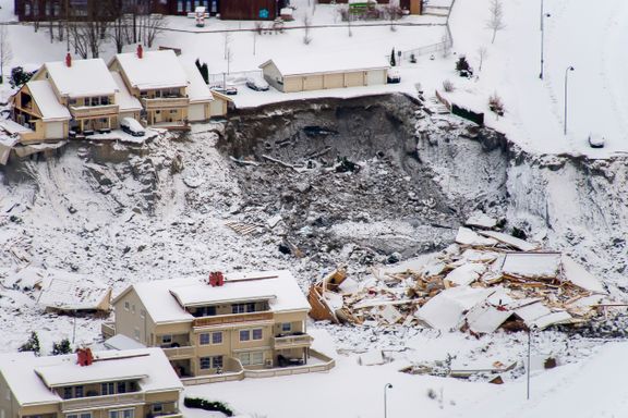 Dronebilder av Gjerdrum-skredet viser nye ras i katastrofeområdet