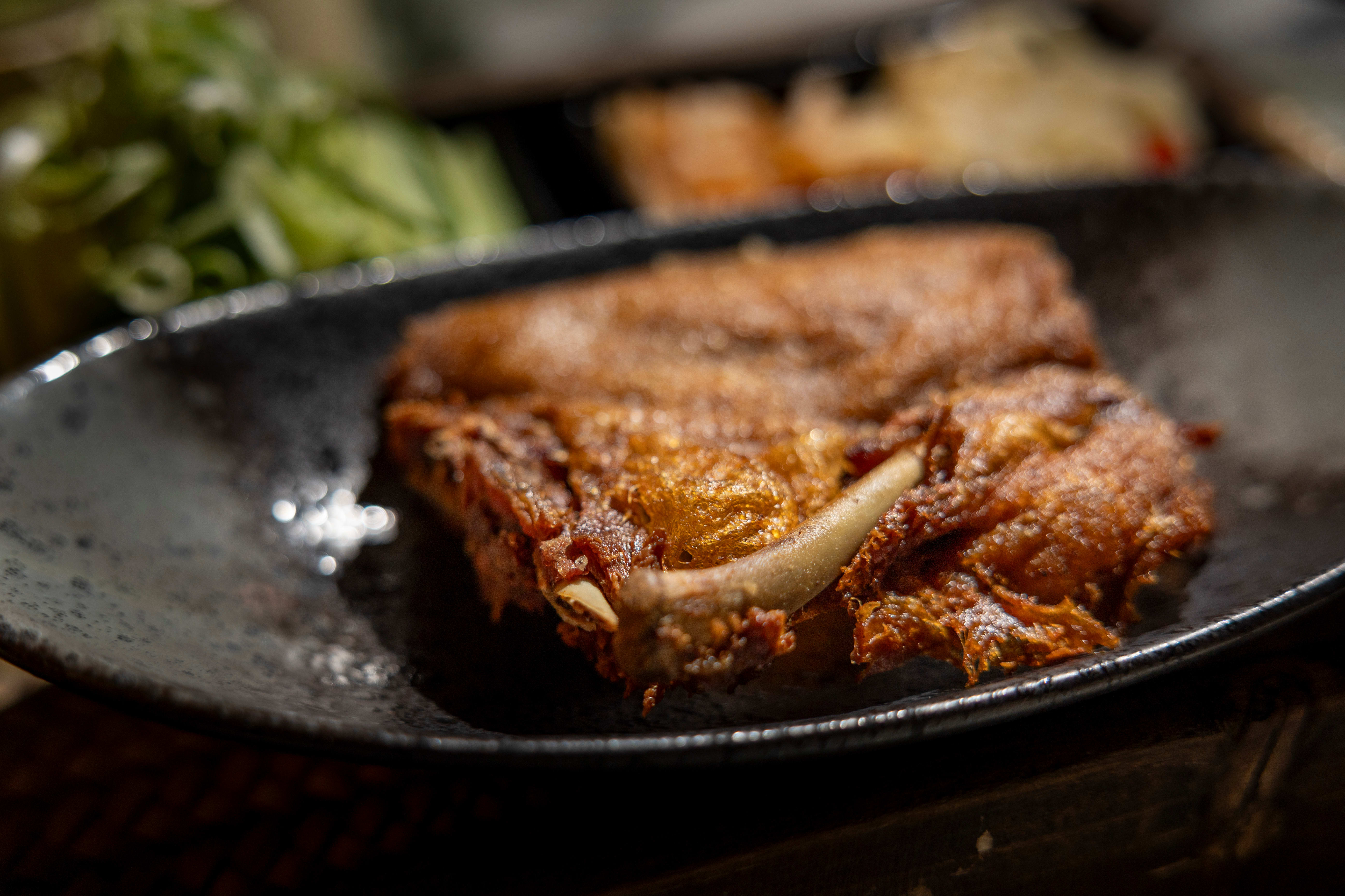 Bra crispy duck, men retten kunne gjerne vært varmere og skinnet sprøere. 