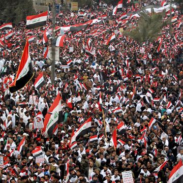 Stor demonstrasjon mot USA i Irak