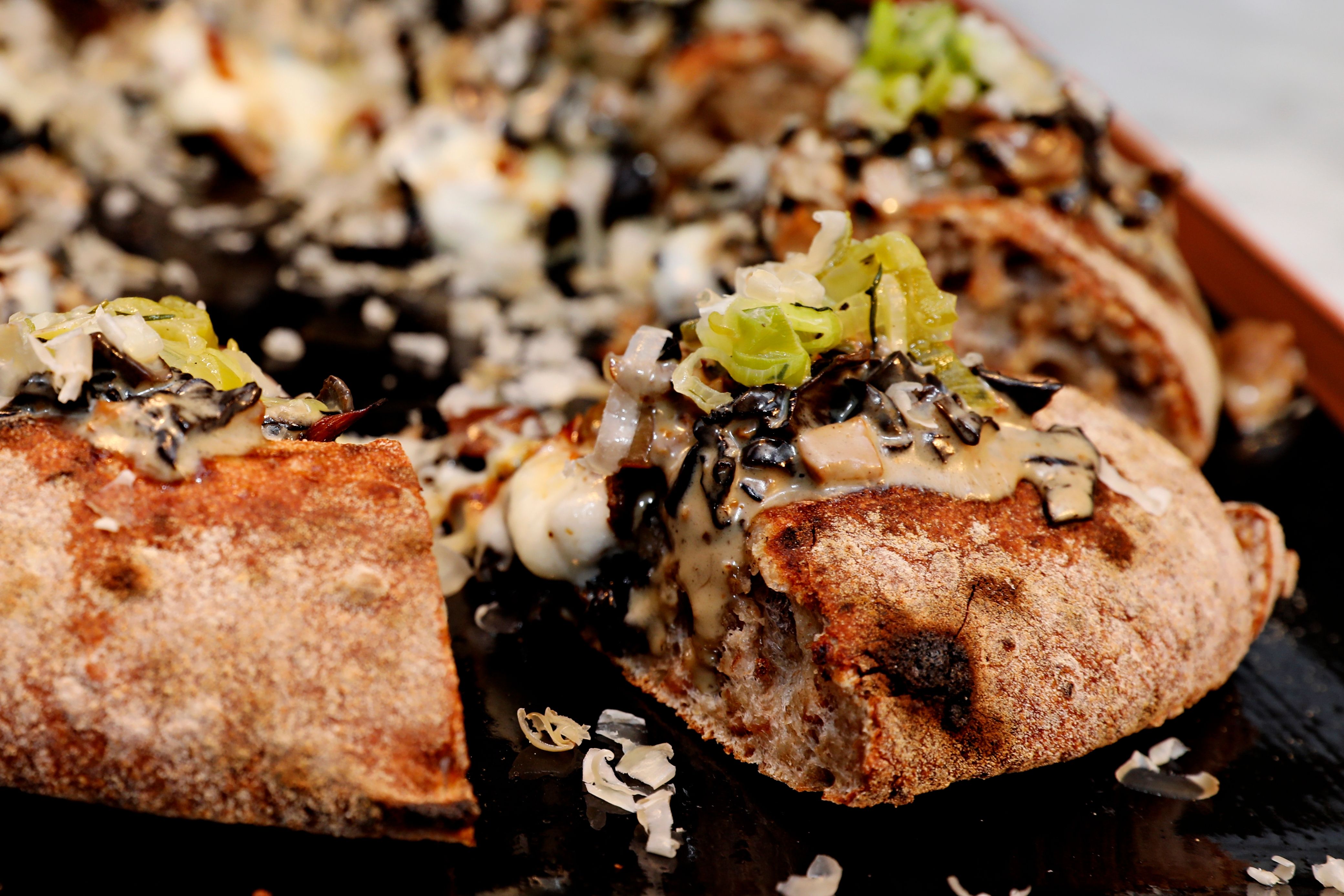 Hydrolysedeig med sopp. 