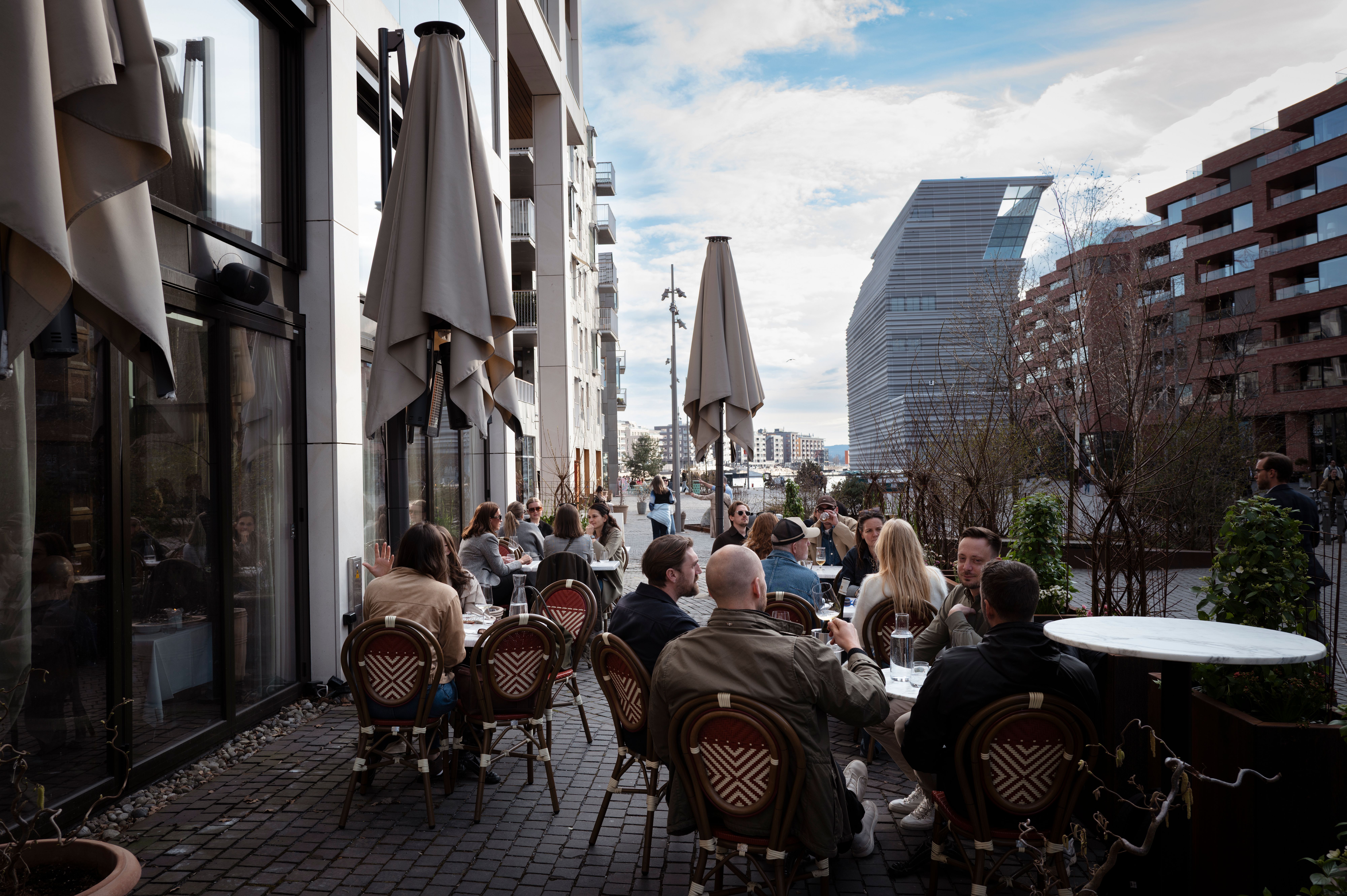 Flott uteservering hos Palate.