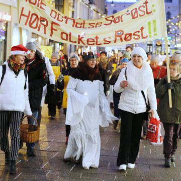 Lucia-demonstrasjon mot sykehusnedleggelse i Oslo 