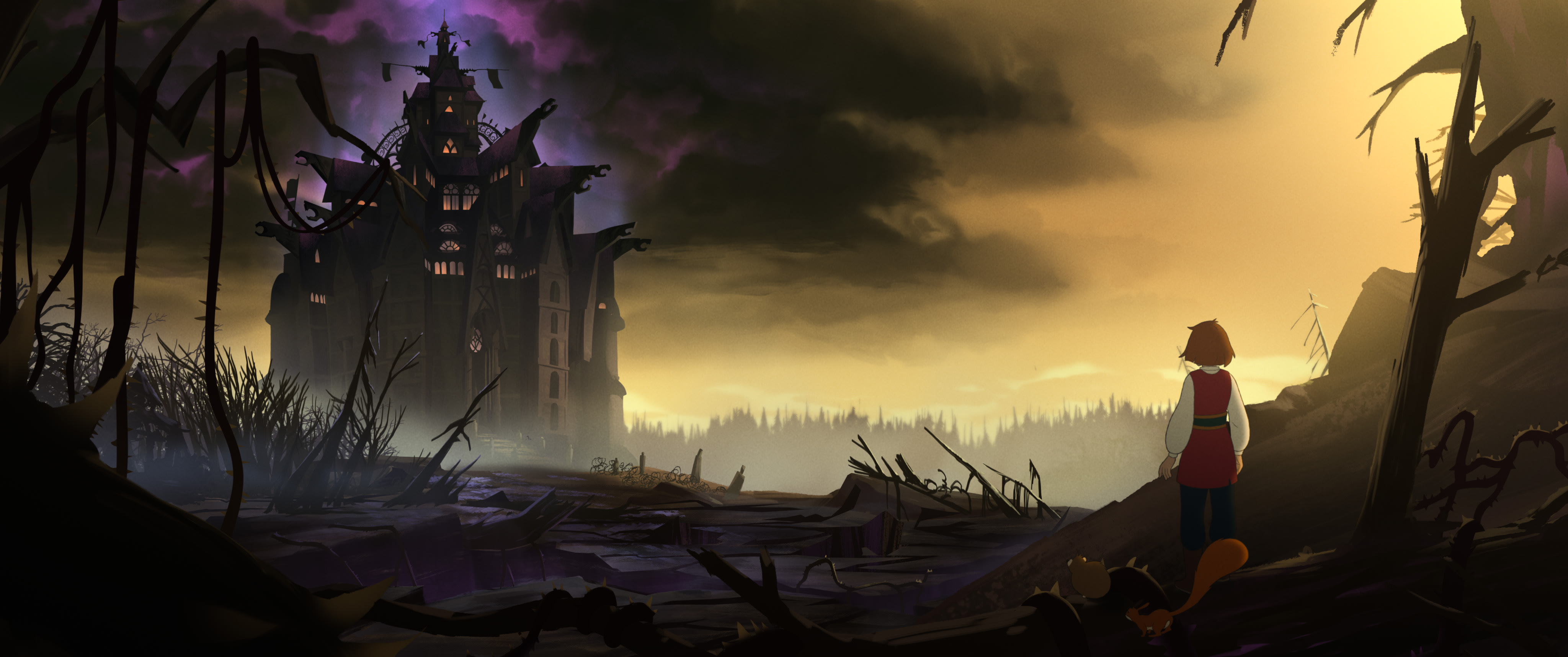 Selvsagt finnes et slott med en trollkvinne som sprer frykt.