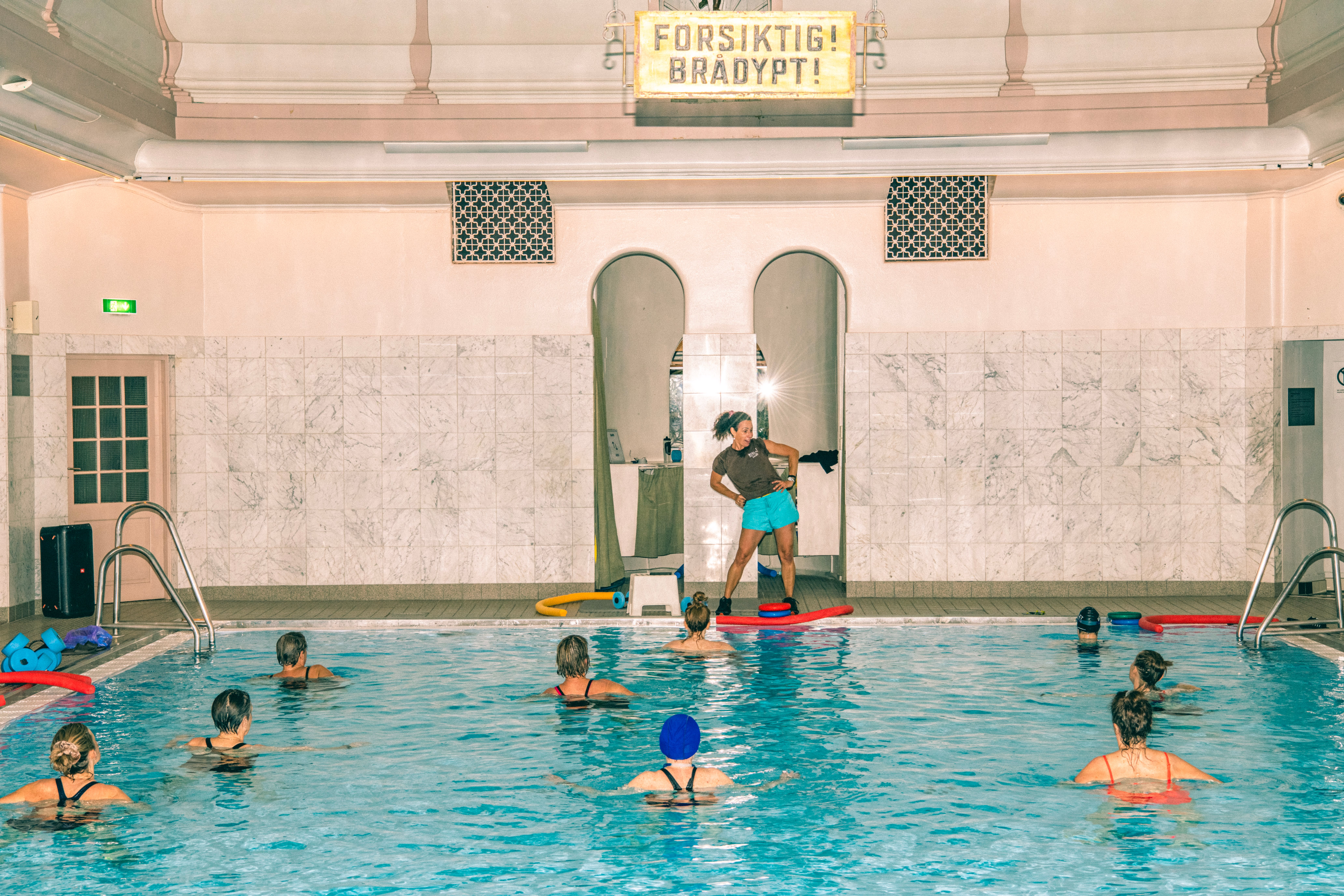 Aquafit har en rekke timer på Bislett Bad. 