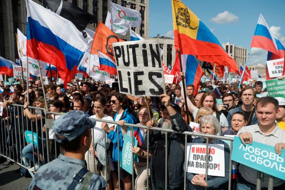 Over 22.000 demonstrerte i Moskva med krav om frie lokalvalg