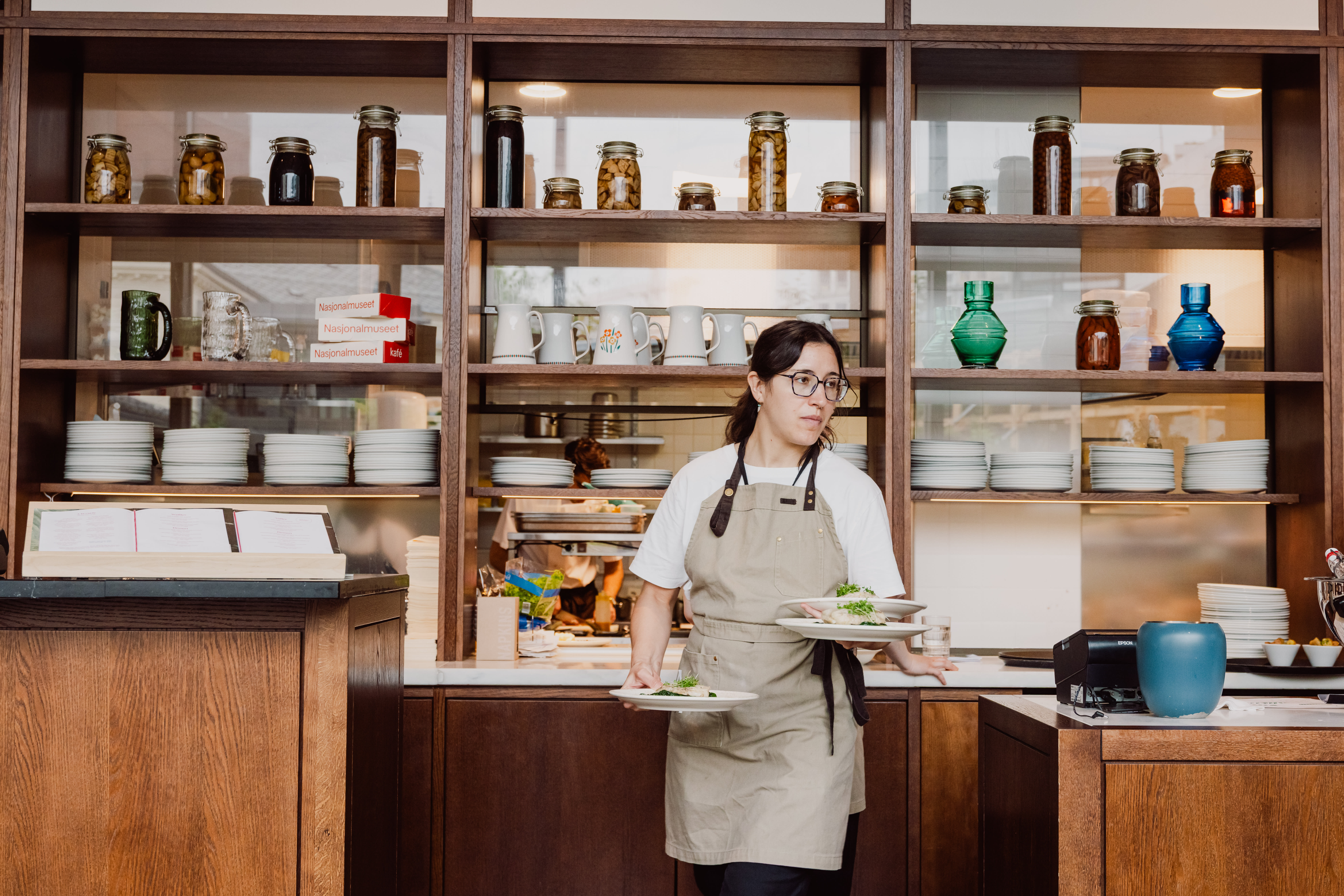 Hyggelig service hos Nasjonalmuseet kafé. 