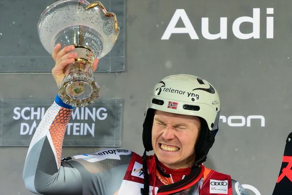 Superfornøyd Kristoffersen tangerte norsk alpinlegende