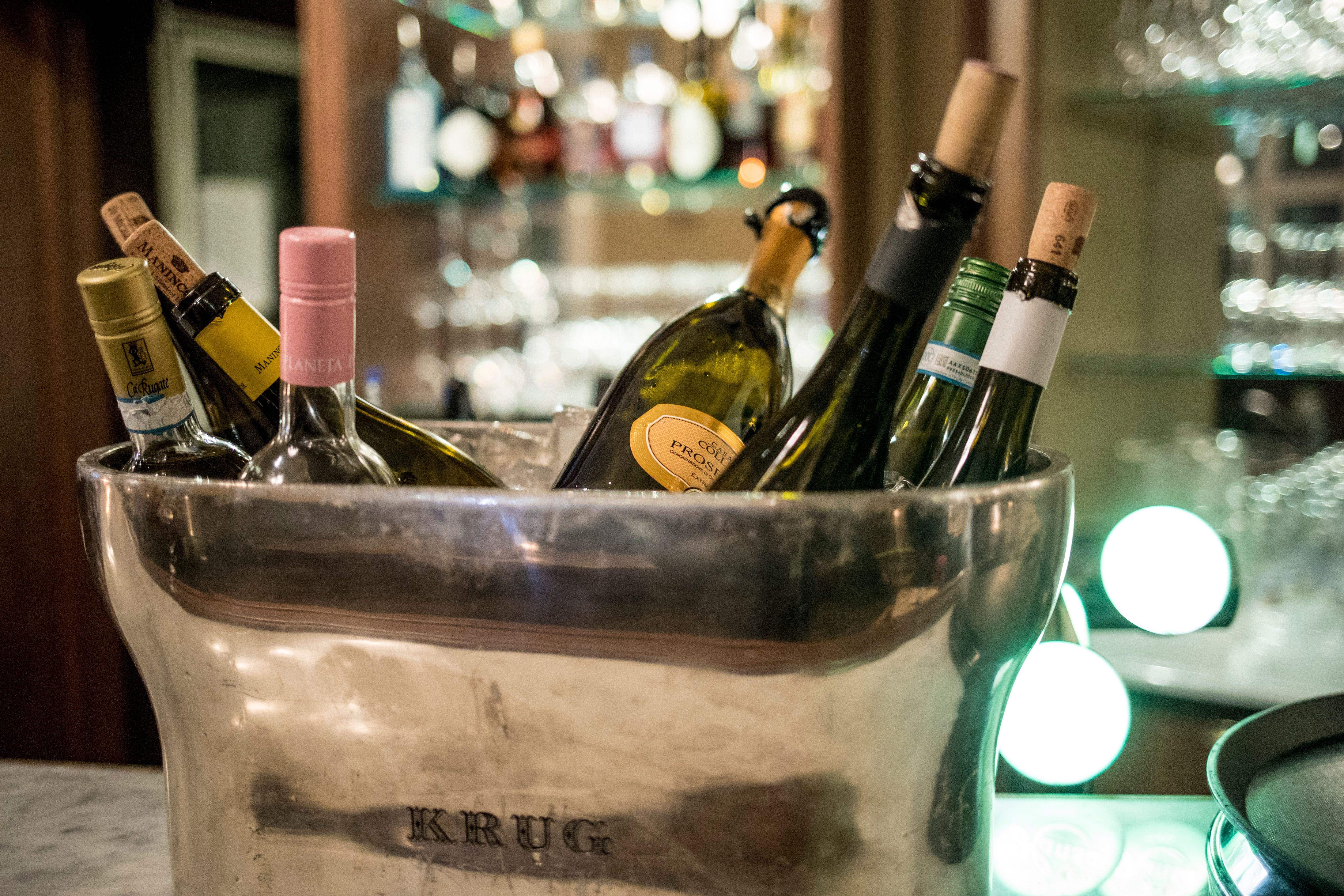 Italiensk vin på menyen. 