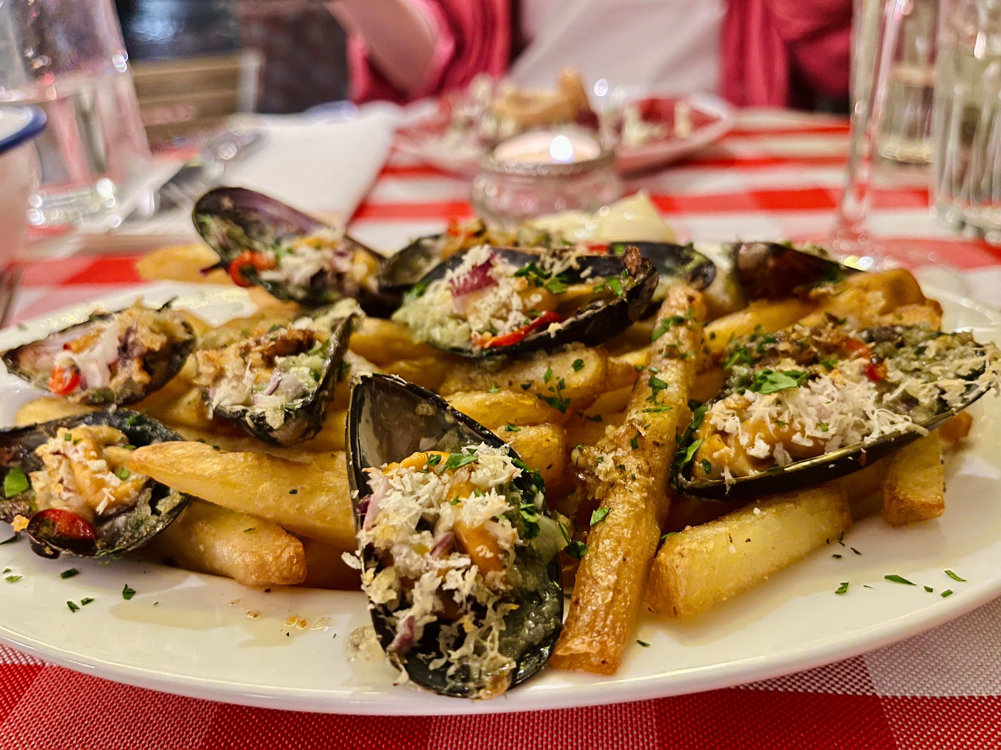 Blåskjellene er gode, men litt kjedelige. 