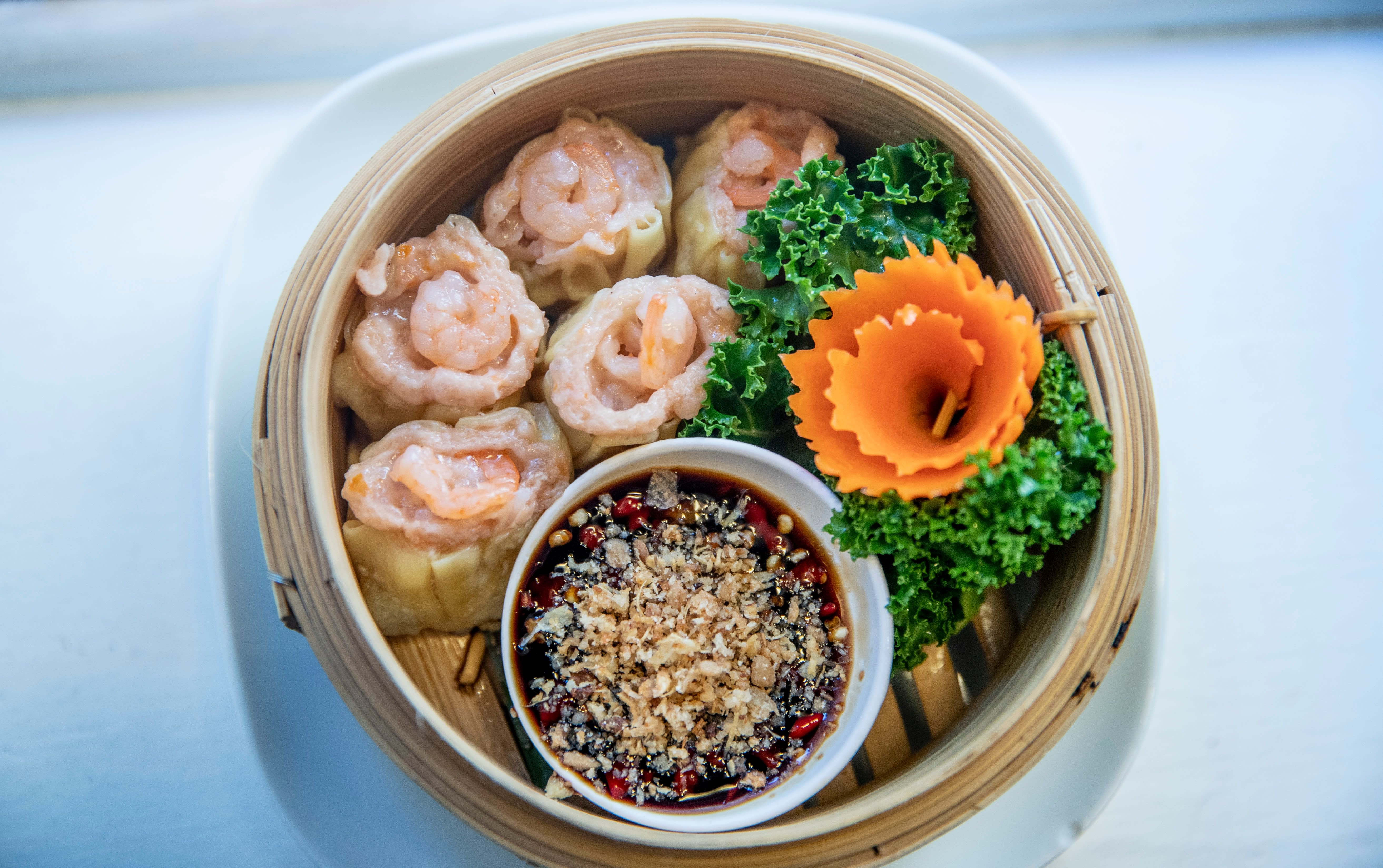 Dim Sum med en skarp saus er en god start på måltidet.