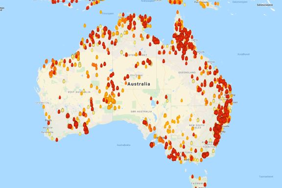 Australia er i flammer. Mennesker og dyr flykter. 