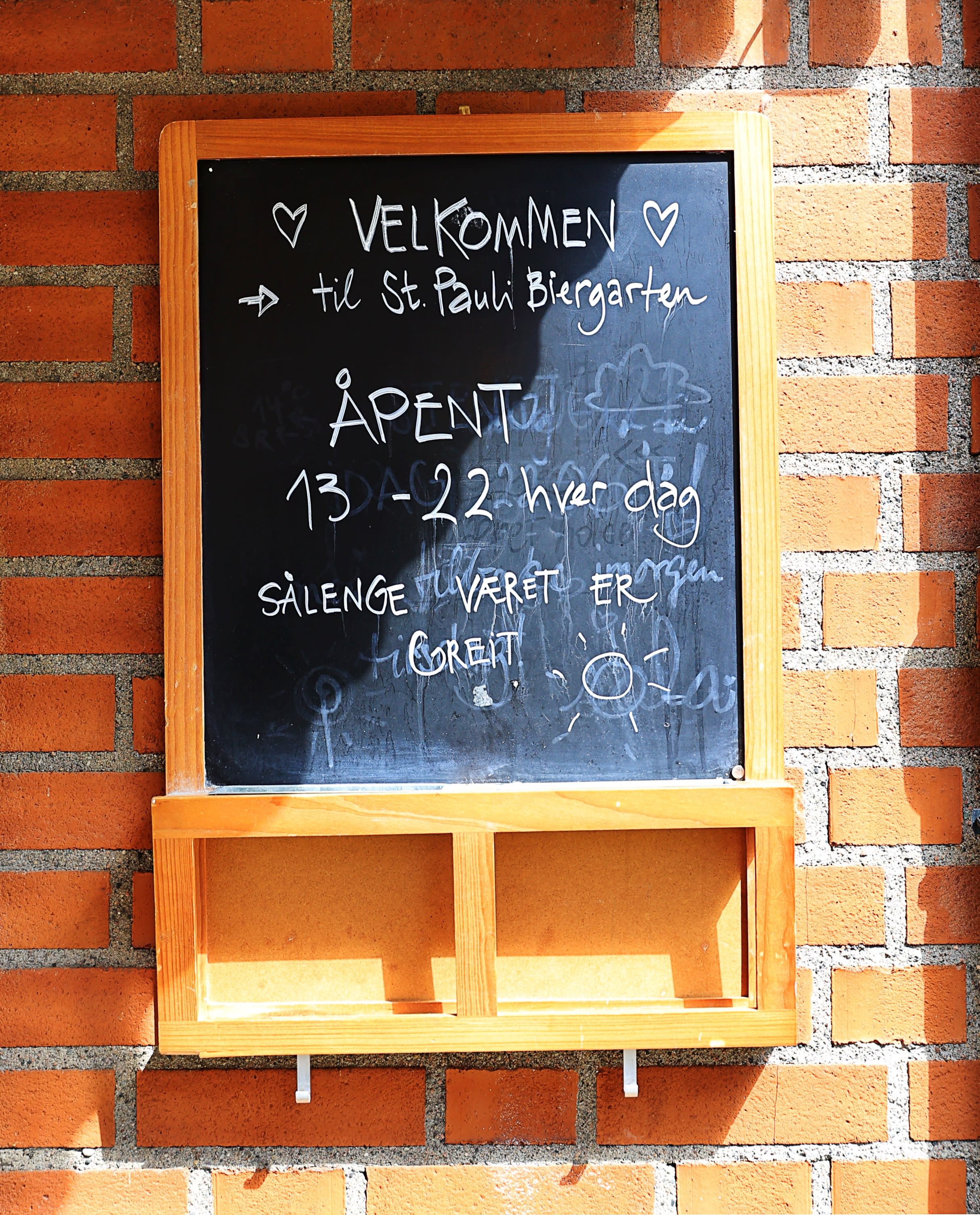 Her er det åpent når solen skinner. 