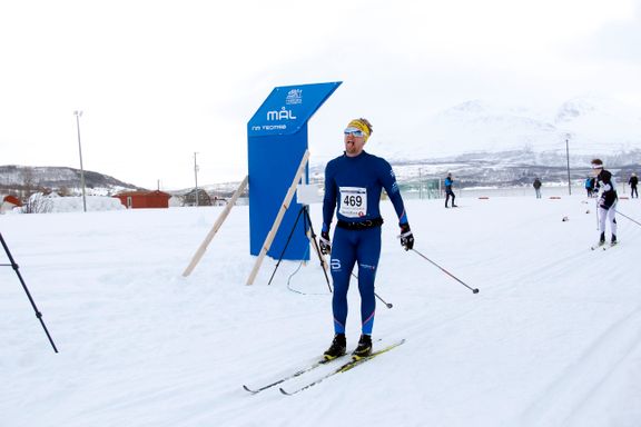 Her vinner Christian spurten i Kvaløya skimaraton