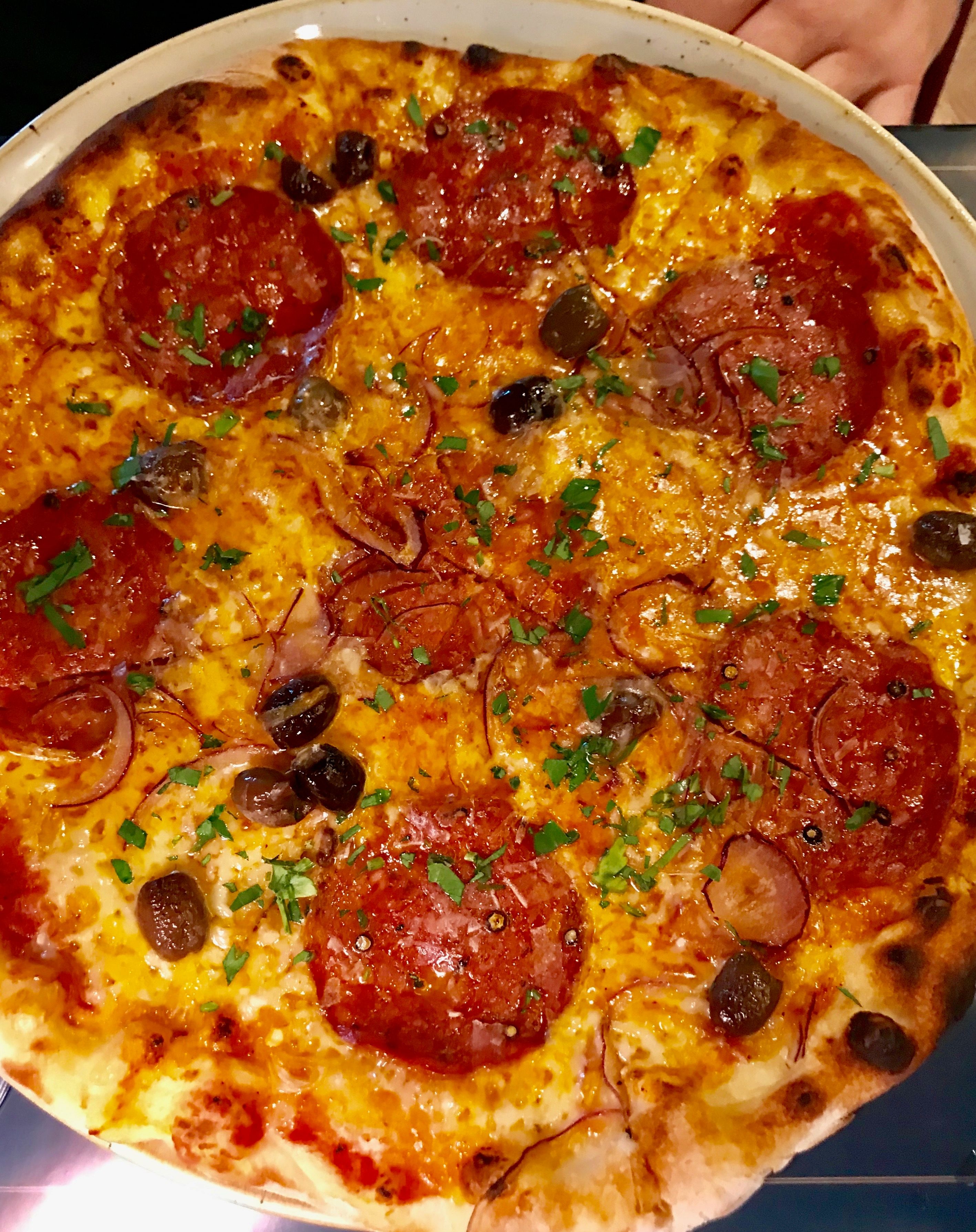 En god, men ikke minneverdig chorizopizza. 