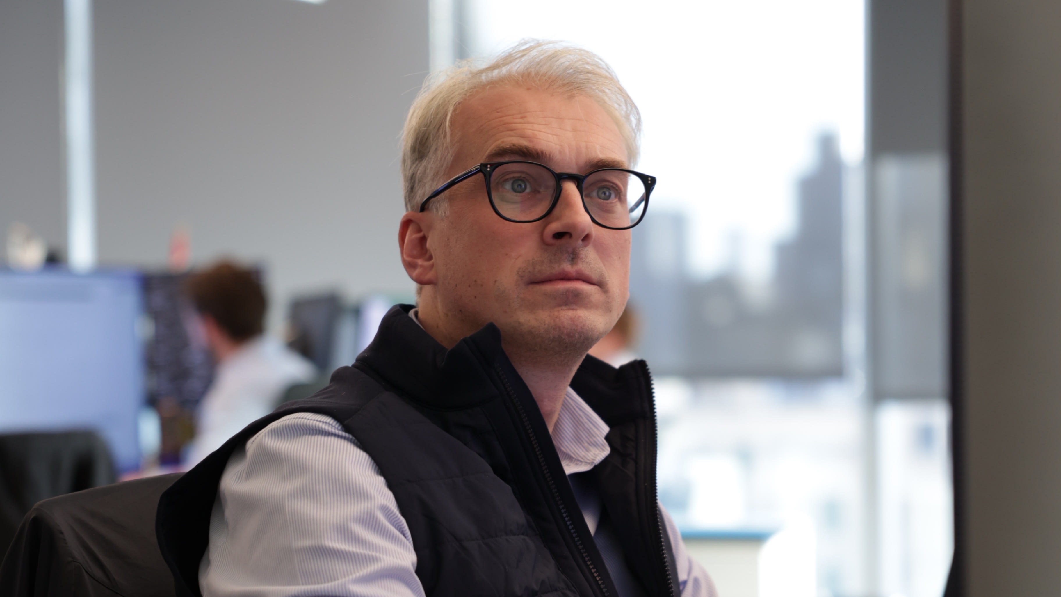 Peder Viervoll er trader og leder for kvantitativ aksjehandel. 